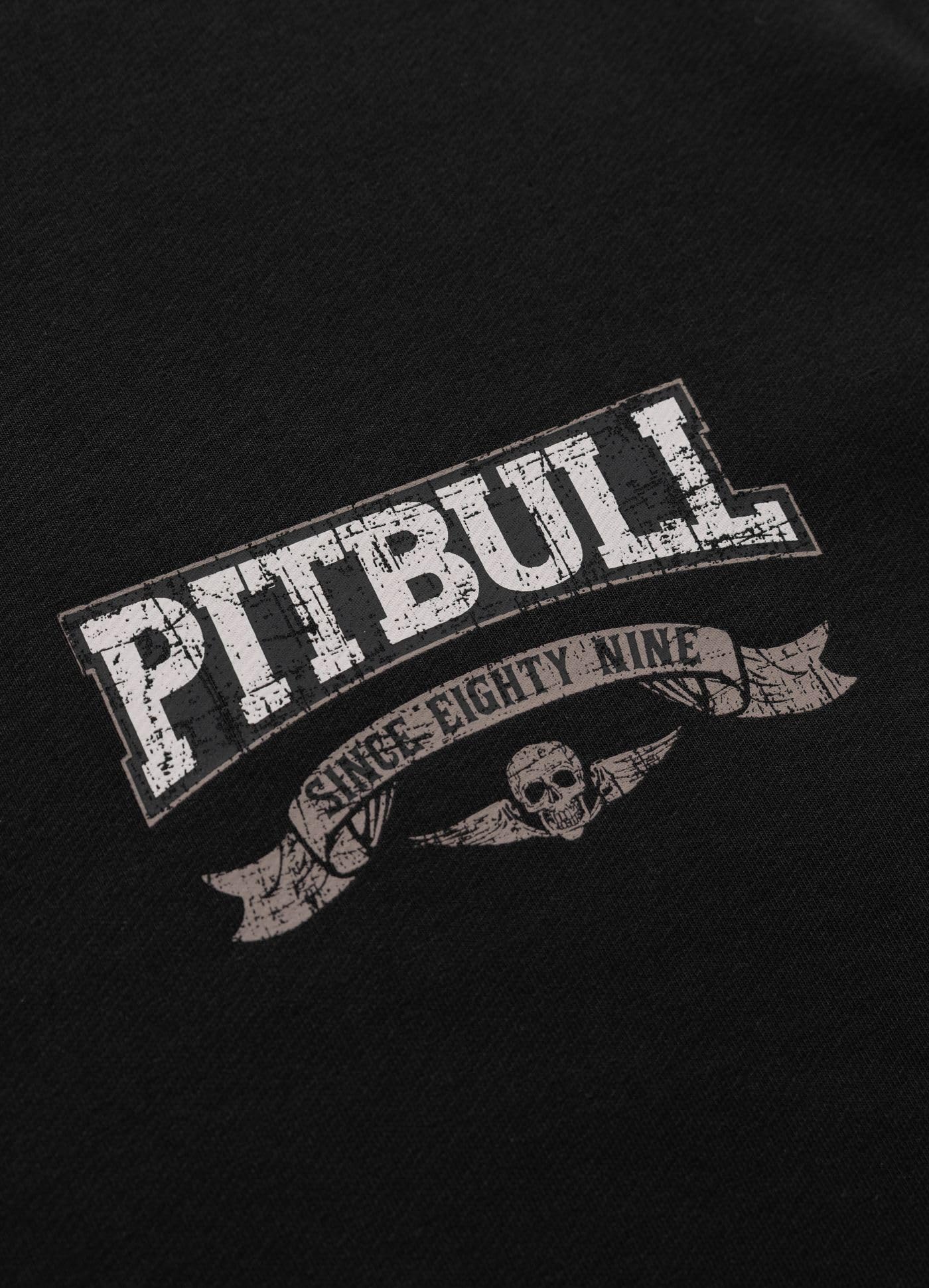 PITBULL Męska bluza Troublemaker Crewneck Pulower 280 g, nadruk na plecach psa, streetwear tricot terry, elastyczna, oddychająca, z długim rękawem