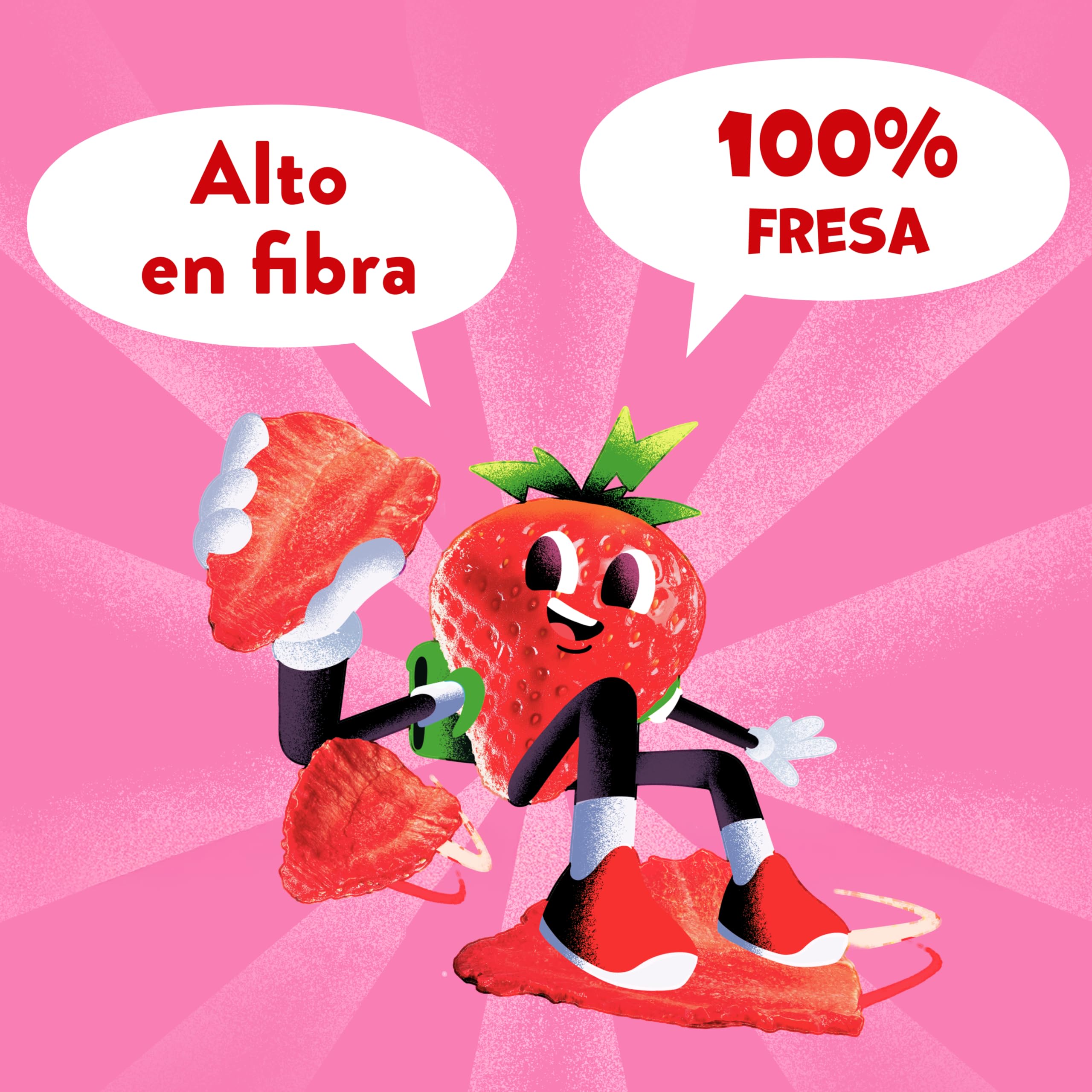 Goodies, Snack para Niños, Chips de Fresa, 100% fresas, sin azúcares añadidos, fuente natural de fibra, Pack de 12x12gr