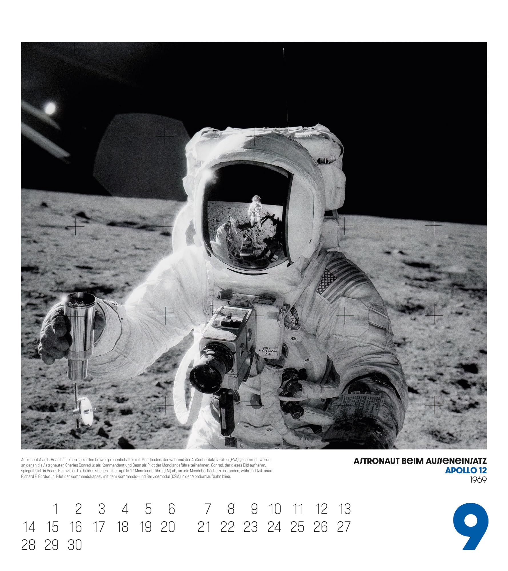The Apollo Archives Kalender 2026 | Informativer Raumfahrt-Kalender im großen Hochformat (48x54 cm) | Analogfotografie der NASA