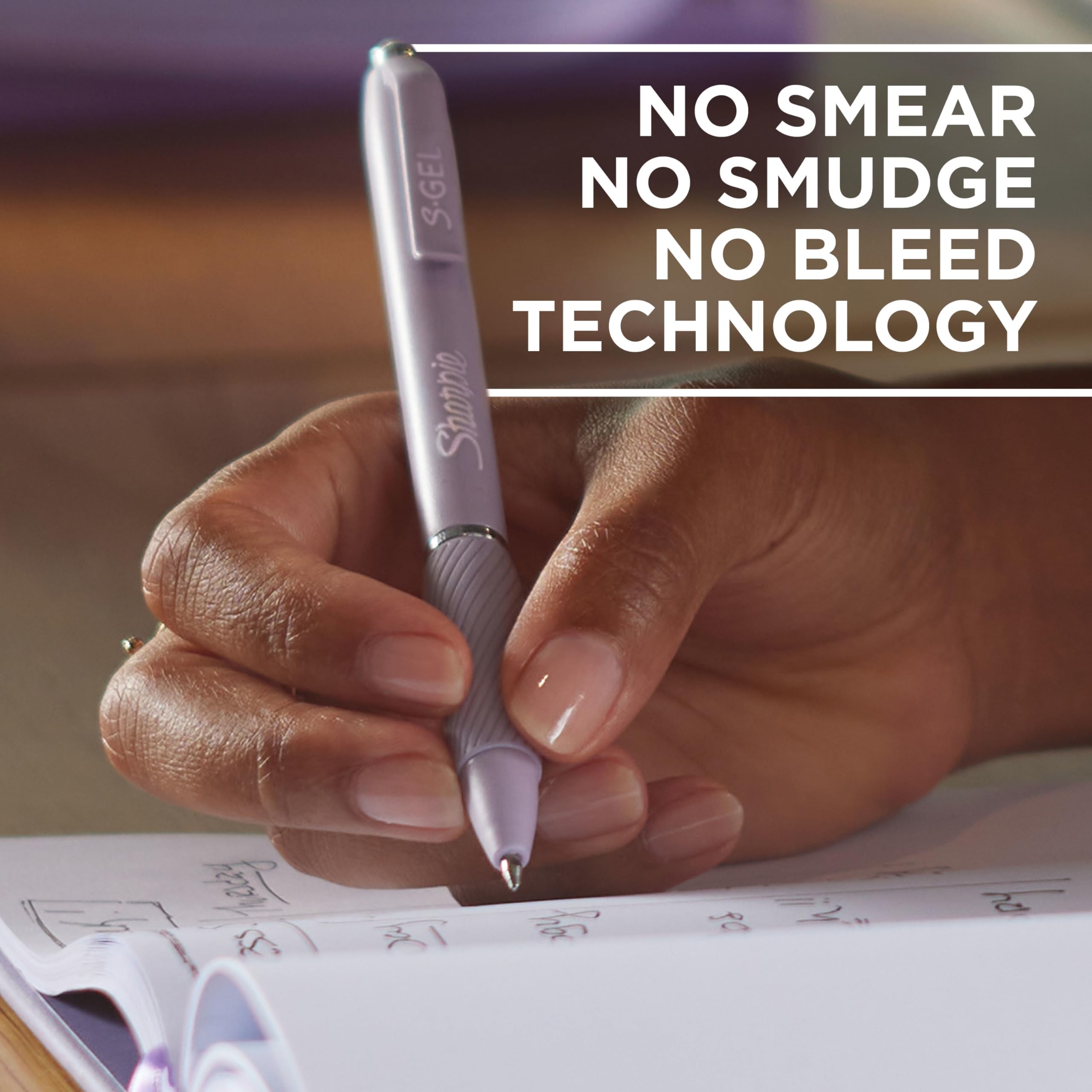 Sharpie S-Gel, Gel Pens, Medium Point (0.7mm), Assorted Fashion Barrels, Black Ink, 12 Count - Office, Teacher, School Supplies