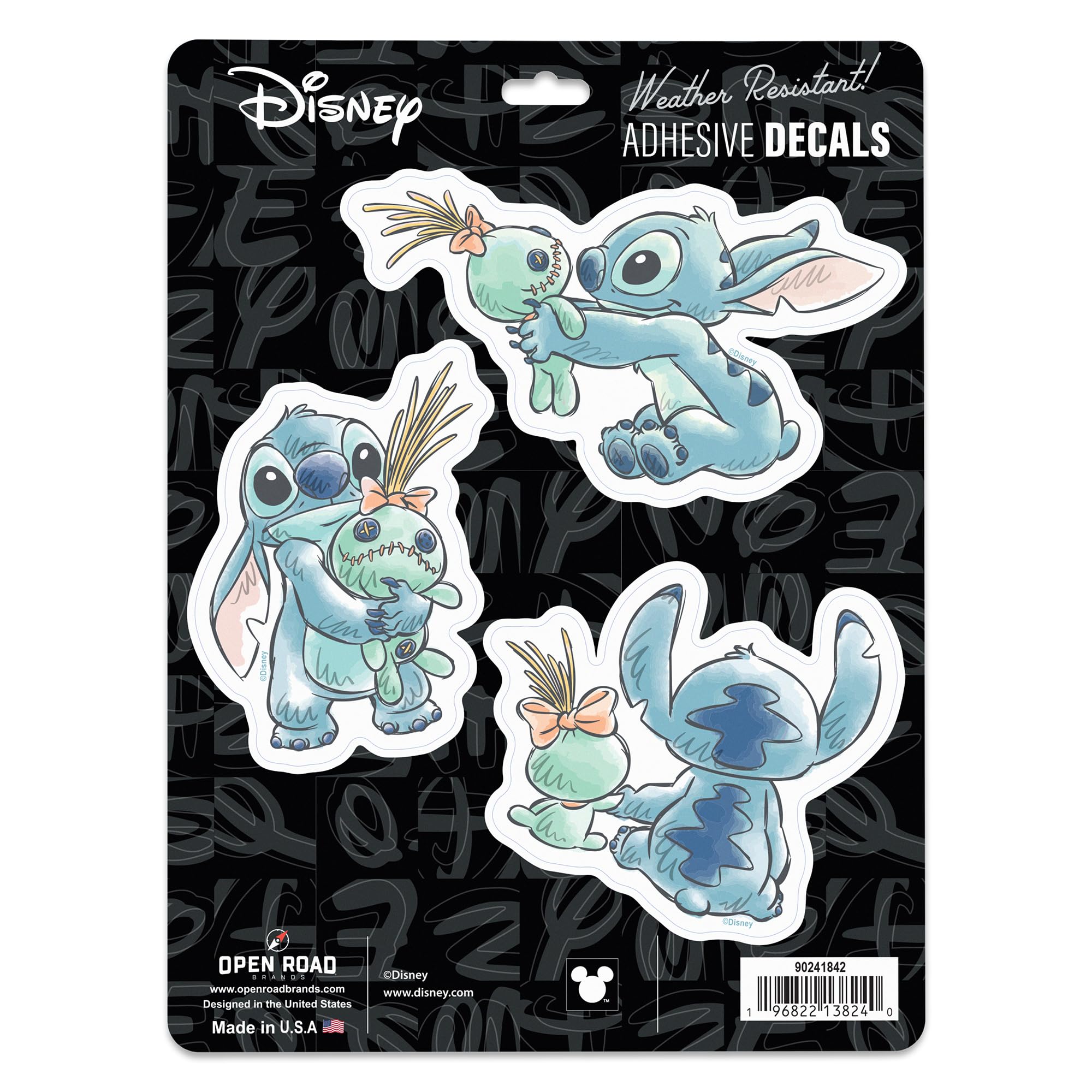 Disney Lilo and Stitch with Scrump Adhesive Vinyl Decal Pack
