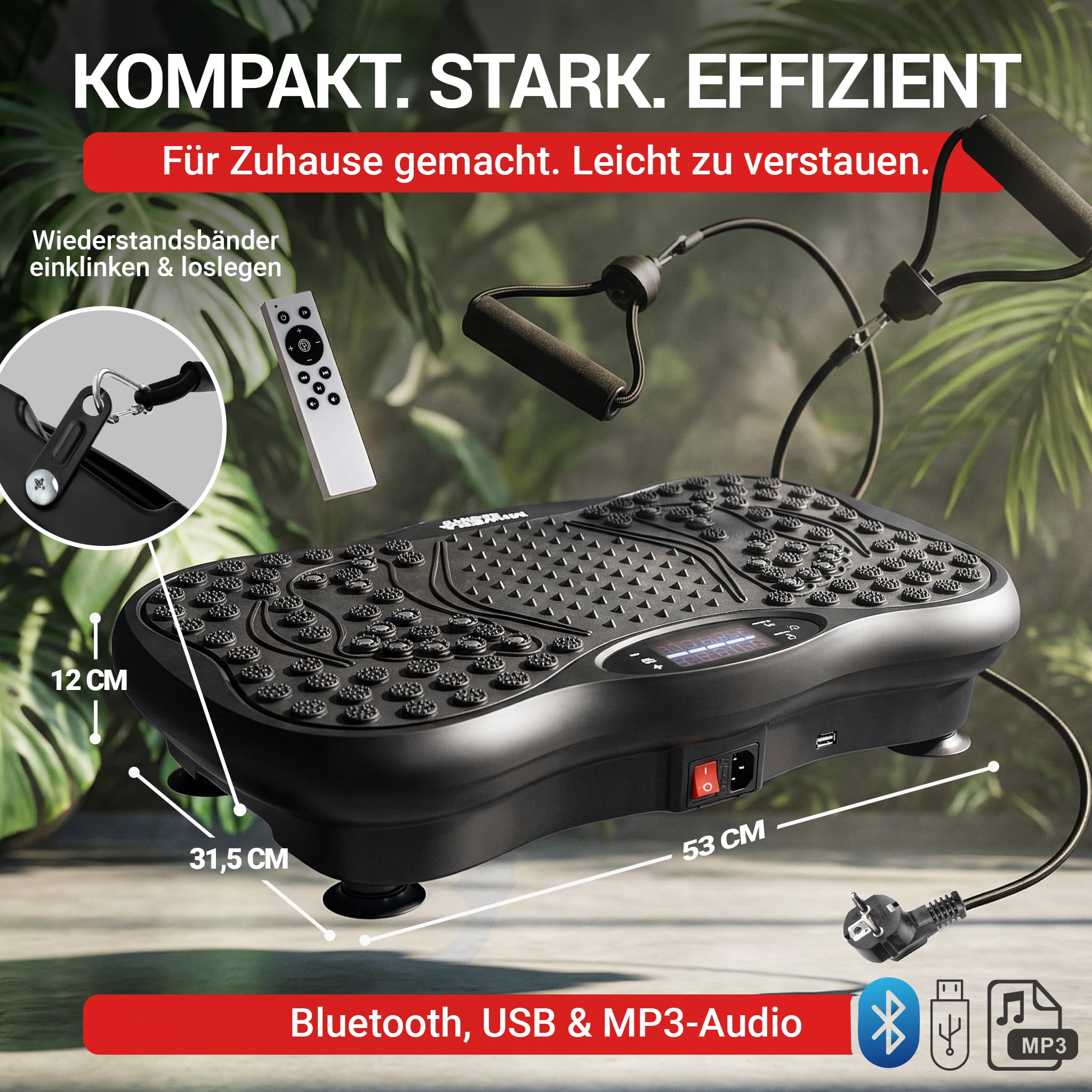 Miweba Sports Vibrationsplatte | 𝟓 𝐉𝐀𝐇𝐑𝐄 𝐆𝐀𝐑𝐀𝐍𝐓𝐈𝐄 - Massagegerät - Abnehmen - Fitnessgeräte für Zuhause - Fitness - Vibration Plate - Fettverbrenner - Muskelaufbau - Workout