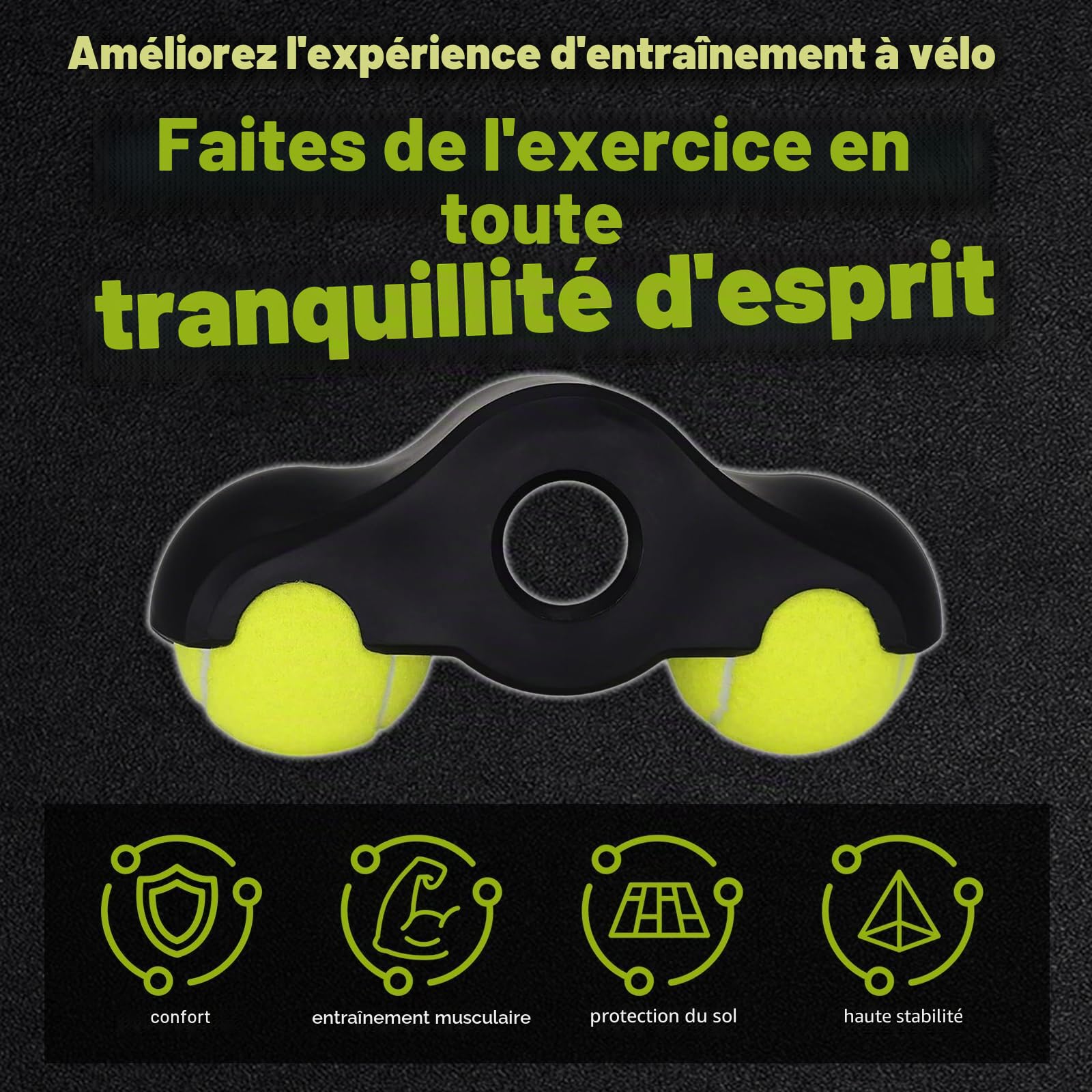 Adaptateurs de Pieds pour Entraineurs de velo, Résistant aux rayures | Accessoires pour Wahoo Kickr Core 1, Vivez une expérience de conduite authentique, Réduire la sollicitation des articulations