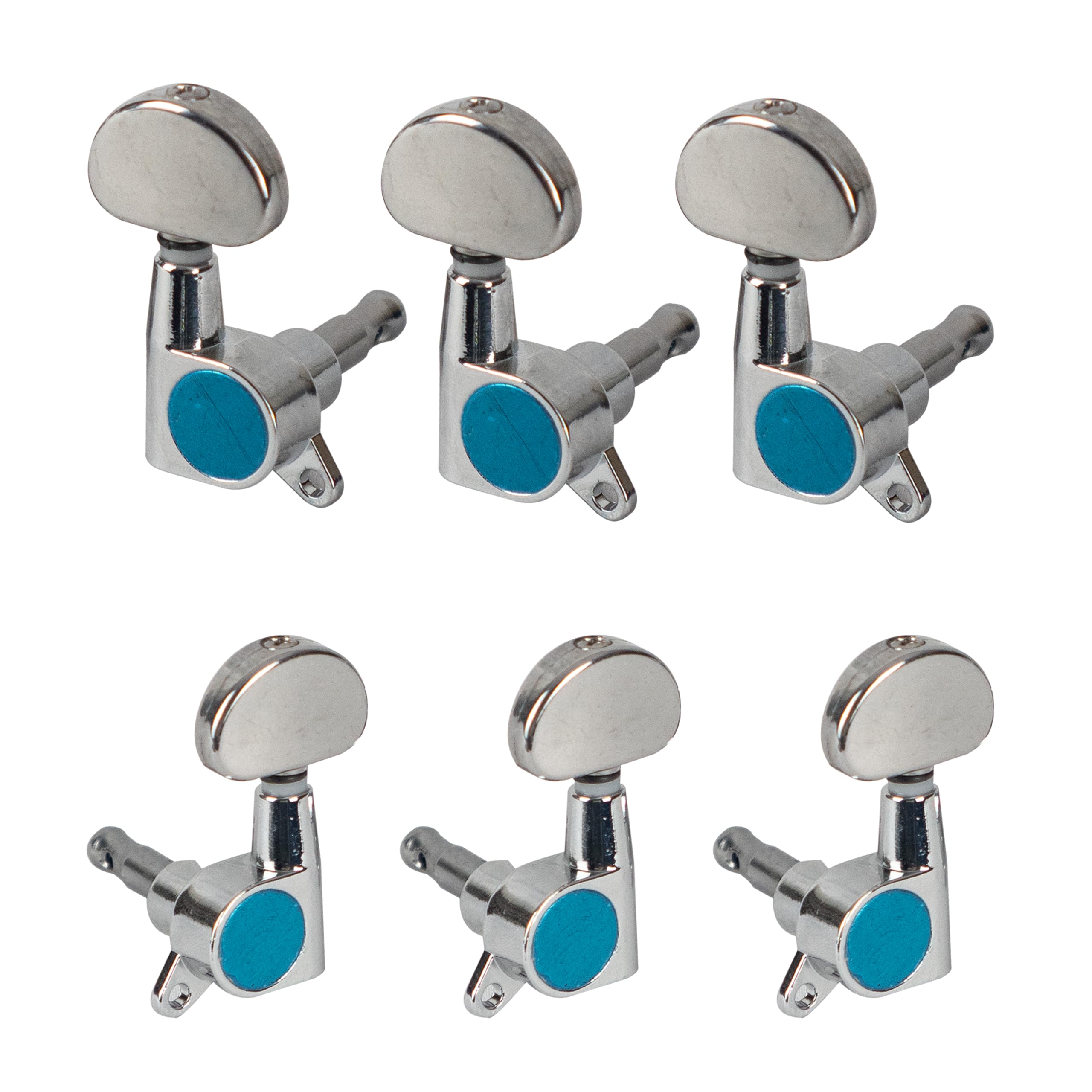 JUAREZ JRZ-GA-MH33 Acoustic Guitar Machine Heads 3L+3R, Chrome Guitar Tuning Pegs, Replacement Tuners for Acoustic & Electric Guitars, Precision Gear Tuning Keys Set of 6-picture-31