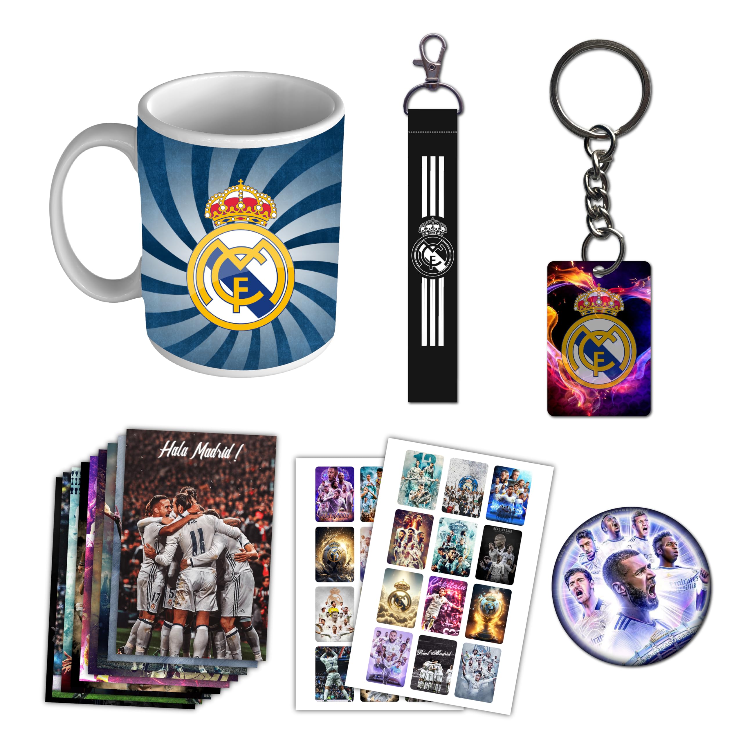 woopme Real Combo Kit For Boys Girls Madrid Fans | Football Lovers | Combo Gift Kit