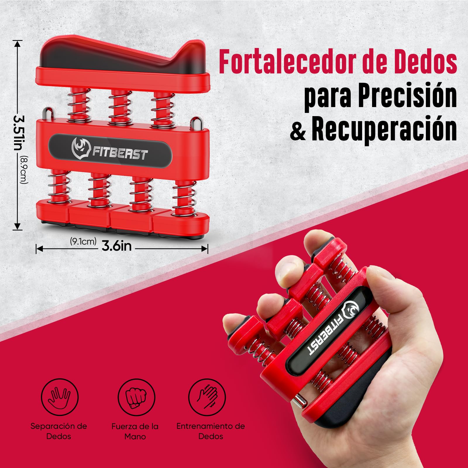 FitBeast - Juego de 6 piezas de entrenamiento de fuerza con agarre ajustable para un mejor rendimiento de la mano