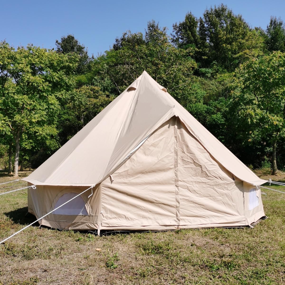 Carpa de Glamping al Aire Libre Safari 4M Yurt Impermeable Tienda de Campana 4M para 4-5 Personas Acampada Familiar o Festival al Aire Libre