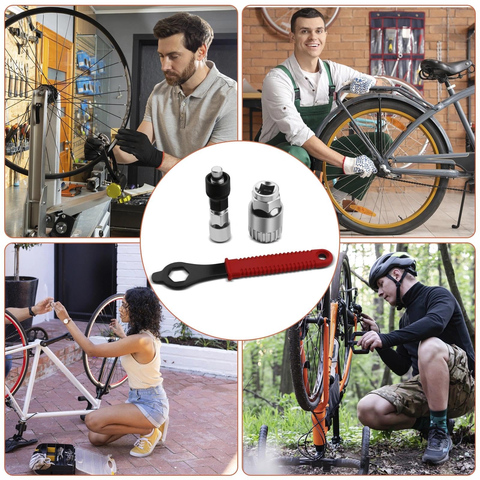 Extracteur De Manivelle Vélo + Clé 16 Mm - Fengzio - Outil Solide En Métal Noir