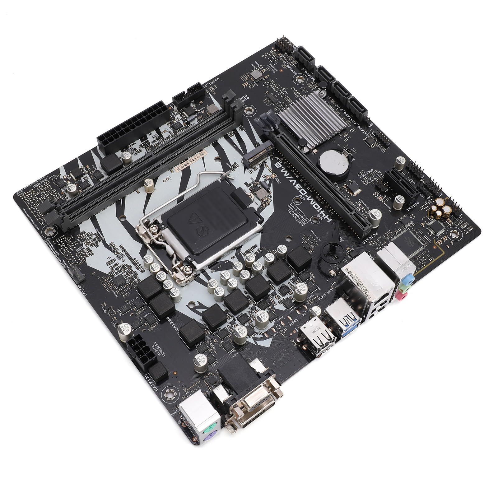Placa Base para Computadora, Zócalo LGA 1200 Core de 10.a Generación Compatible con 2 Ranuras DIMM DDR4 hasta 64 GB de RAM Placa Base de Escritorio, ATX con Ranura SSD M.2 NVMe PCIe 3.0 para