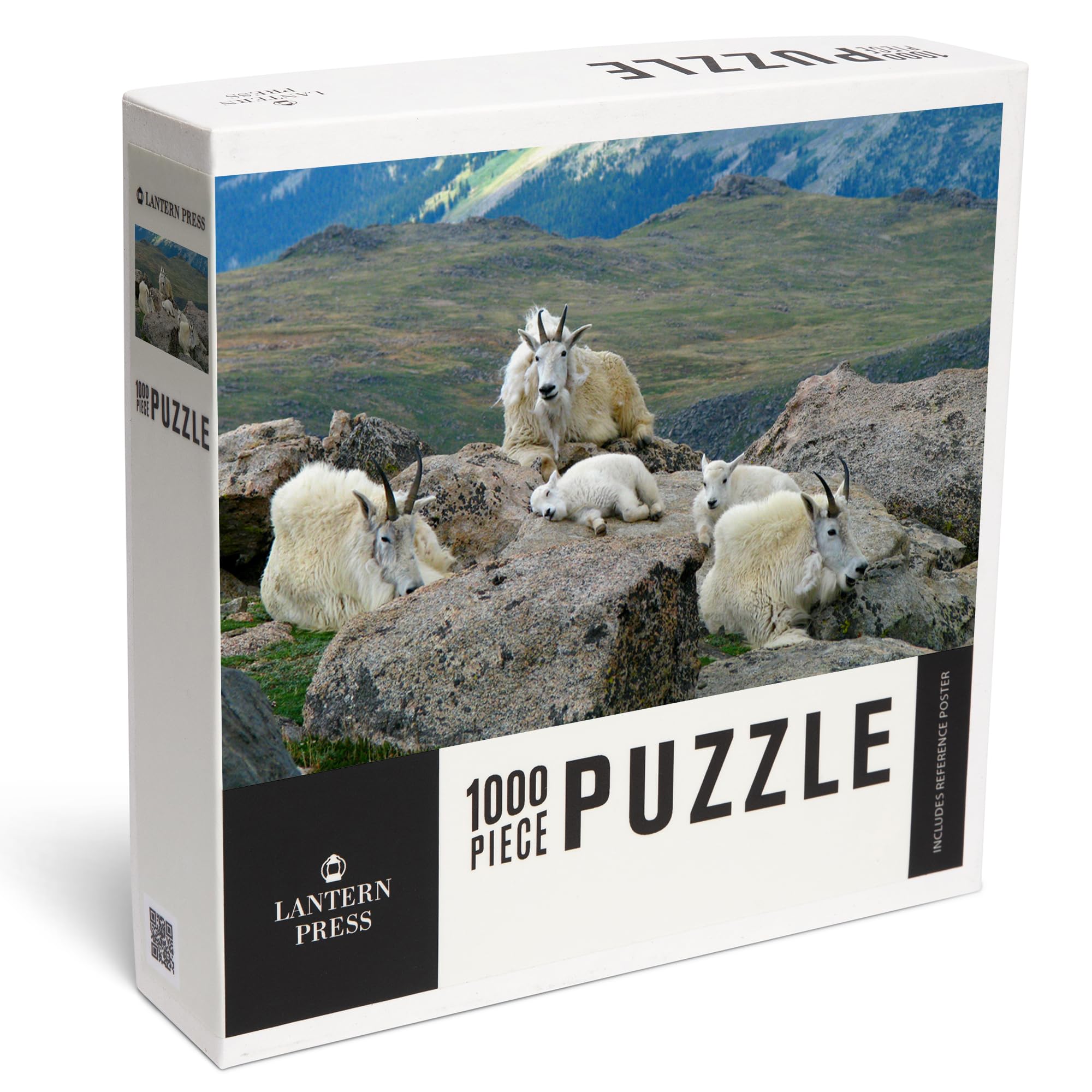 Lantern Press Mountain Goat Kids 1000 Piece Jigsaw Puzzle for Adults, Made in USA with Reference Poster