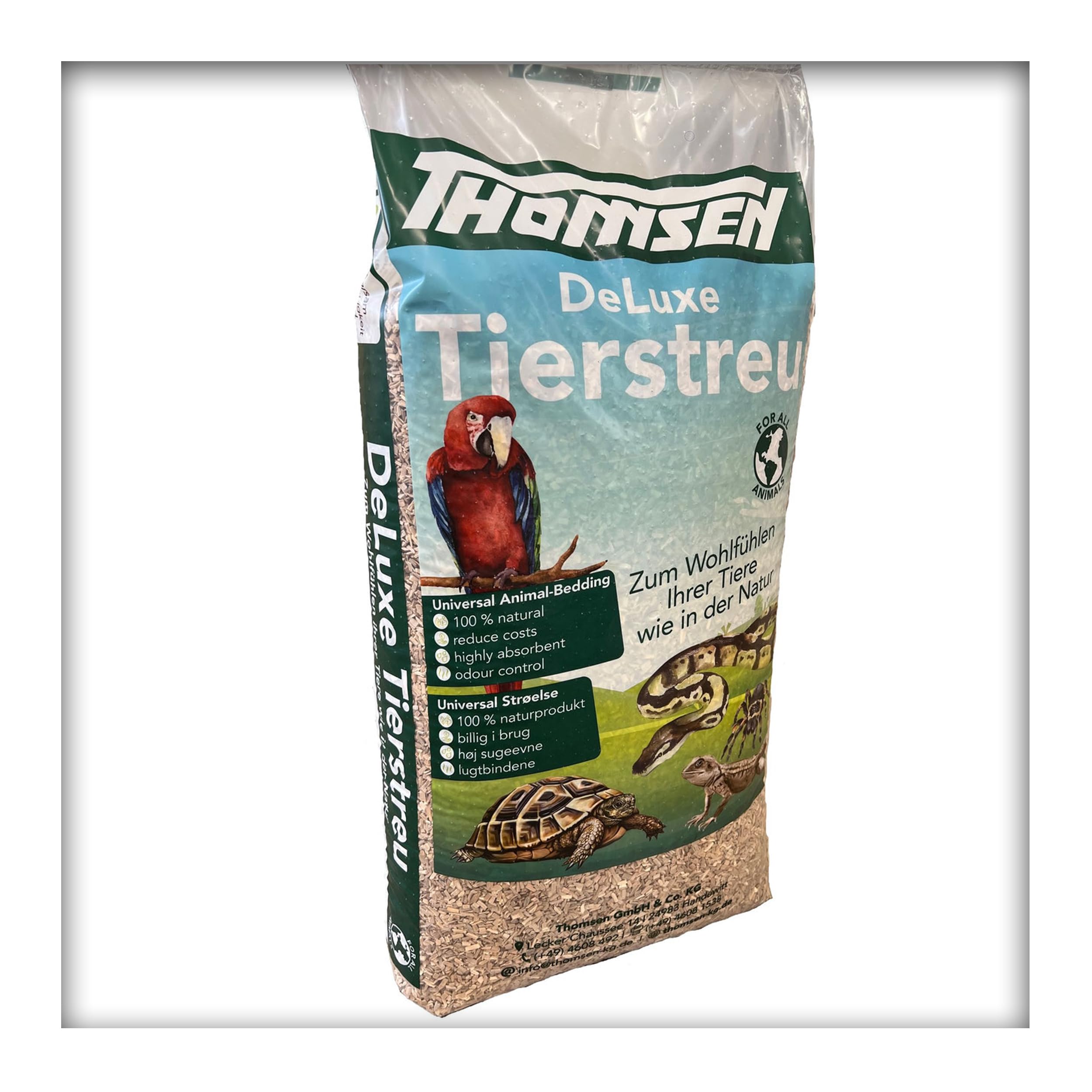 30 kg Deluxe Tierstreu Medium Buchenholz-Granulat Vögel, Nager, Reptilien