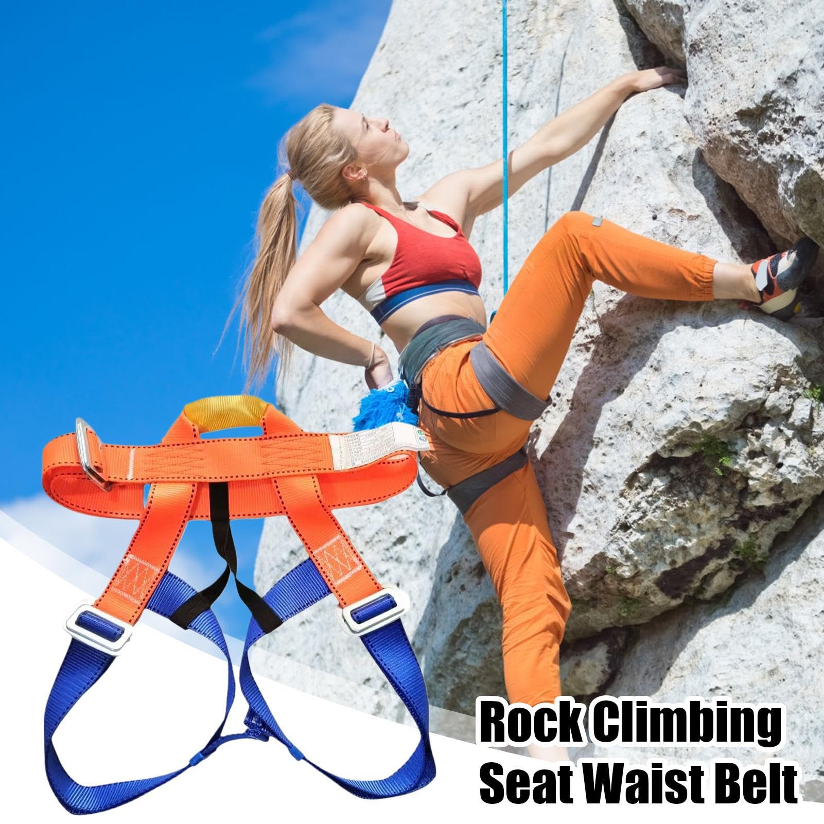Générique Baudrier d'escalade - 9x2.6x2.5cm ABS | Ceinture De Sécurité Demi-Corps - Équipement De Rappel | Matériel d'alpinisme Épais Confortable Toiture Construction