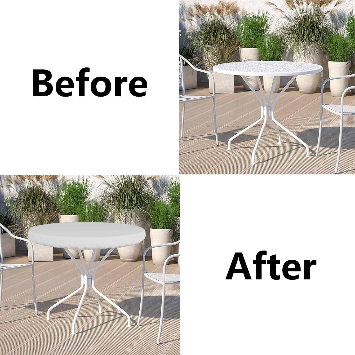 Housse de Table Ronde Extérieur Imperméable Anti-UV 160x10cm