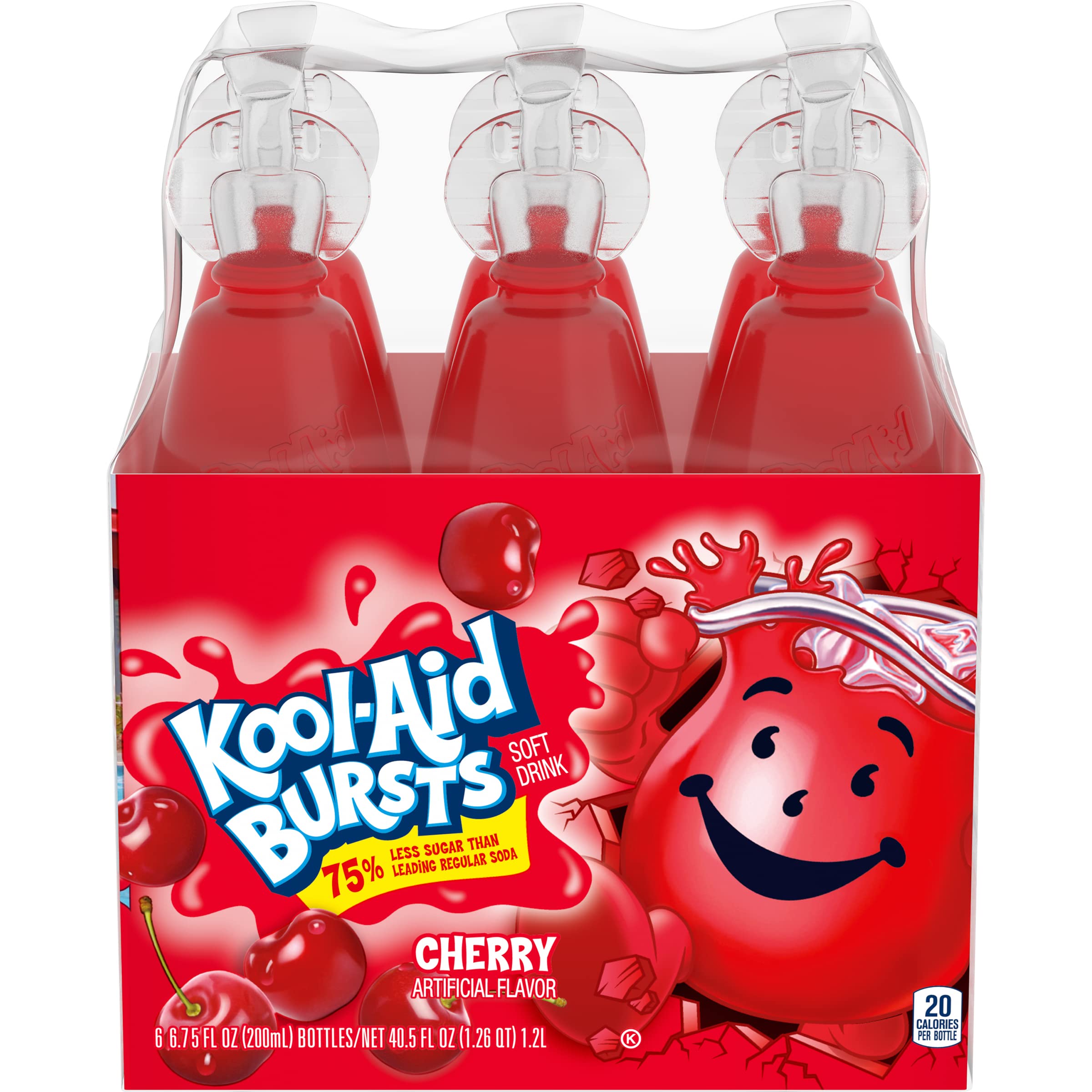 Kool-Aid Bursts Cherry Flavored Juice Drink (6 Bottles)