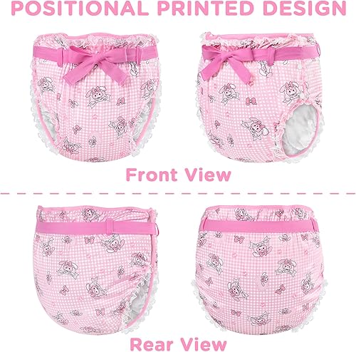 Miniatura 6 de Littleforbig Cinta sedosa para adultos Omutsu Pañal Cubierta Lavable Ajustable Reutilizable Impermeable - Conejitos y Arcos Usagi