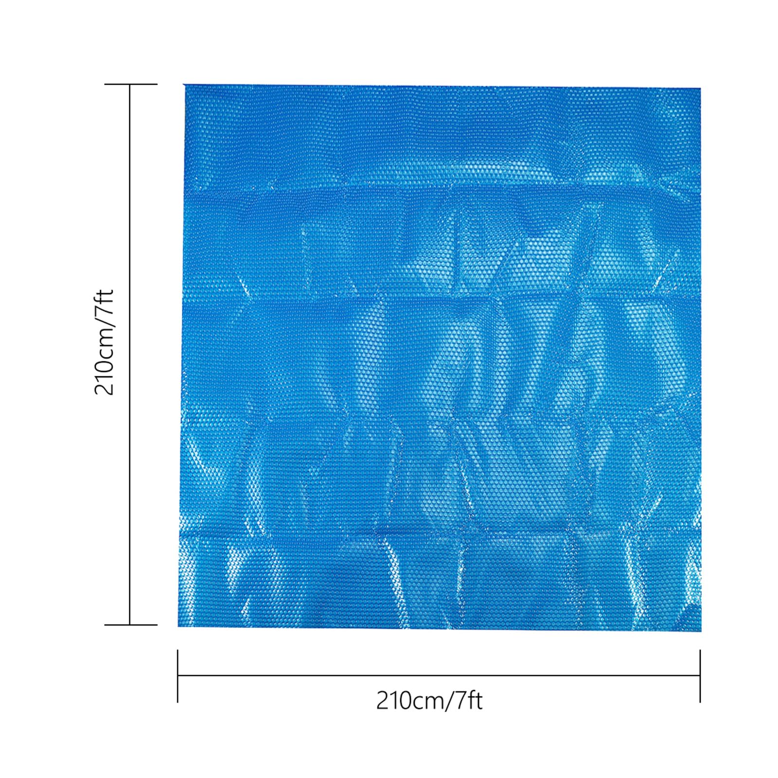 Couverture solaire thermique pour piscine - Très résistante - 2,1 x 2,1 m - Couverture flottante - Couverture de spa découpable - Bleu