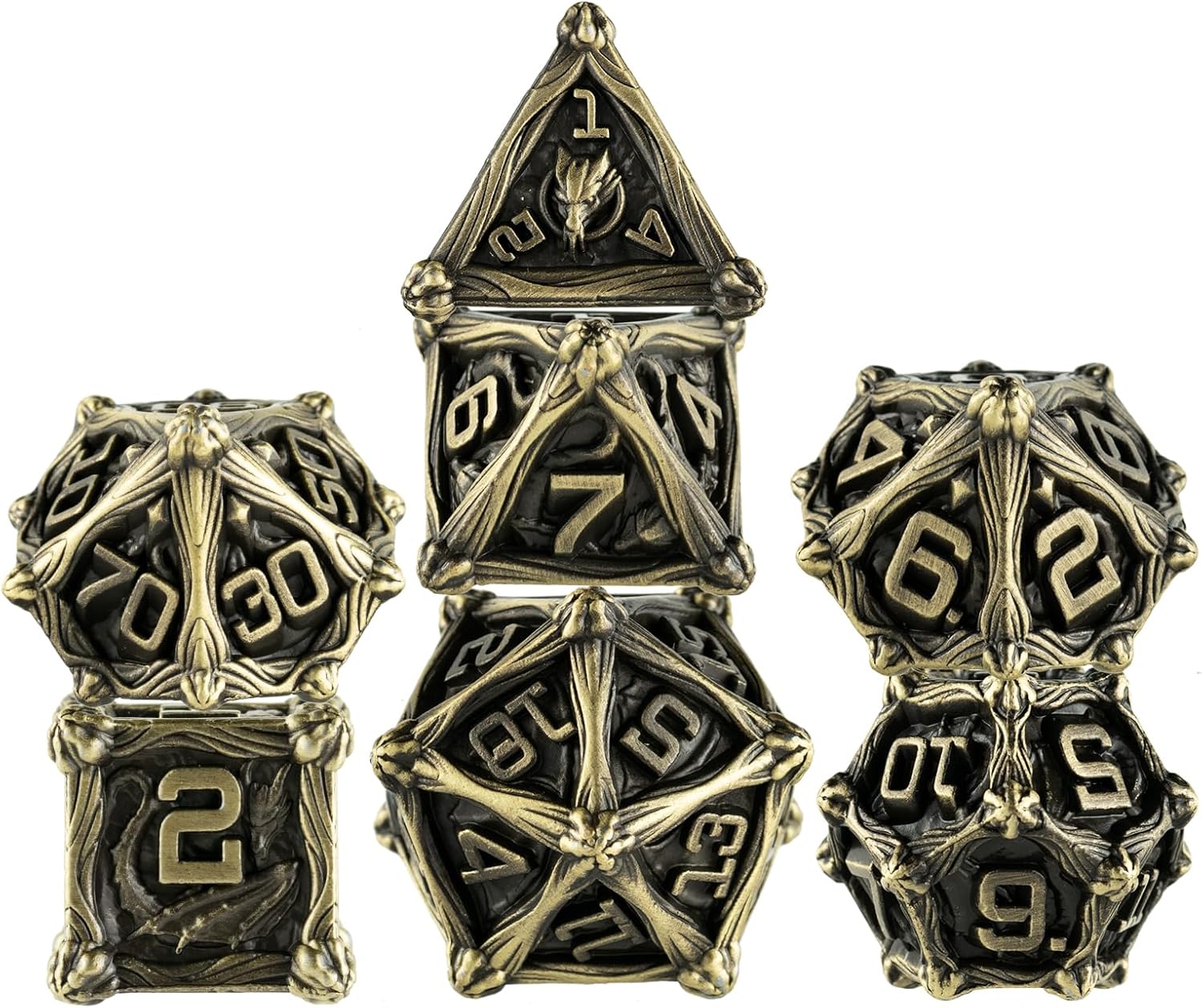 Surpass DND dice Set Metal dice 7-Piece Set Role Playing Polyhedral Dice Dungeons and Dragons Gifts (Ancient Turquoise)