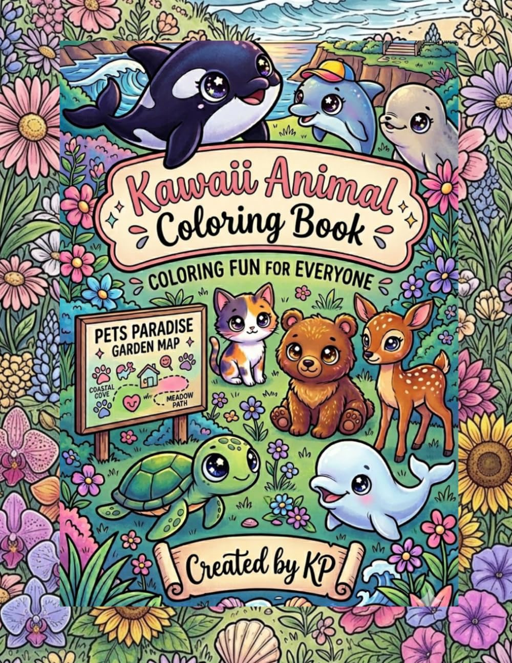 Kawaii Animal Coloring Book