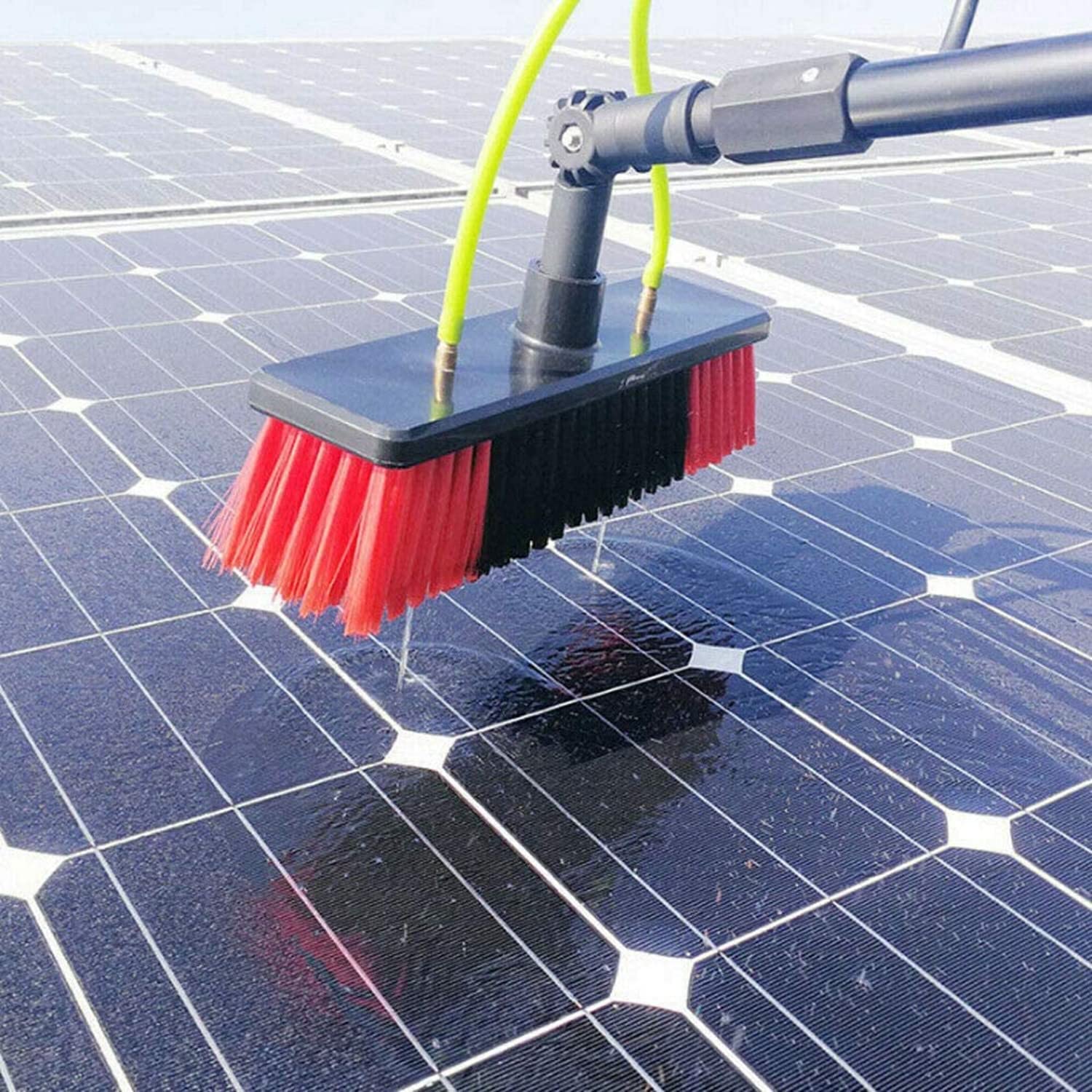 Kit de Cepillo Giratorio Extensible de 3,6 m (11,8 pies) para Limpieza Solar. Limpiador portátil de Ventanas y Piscinas para un Uso eficiente en Interiores y Exteriores panele