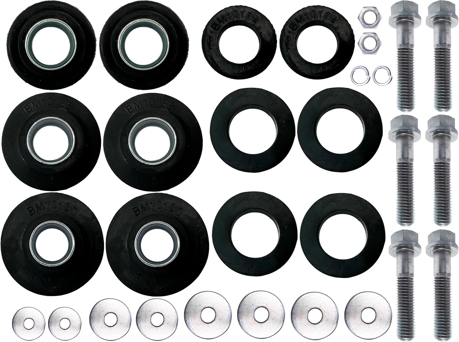 Body Mount OE Style Rubber Bushing and Hardware Kit Compatible with Camaro 1973-1981