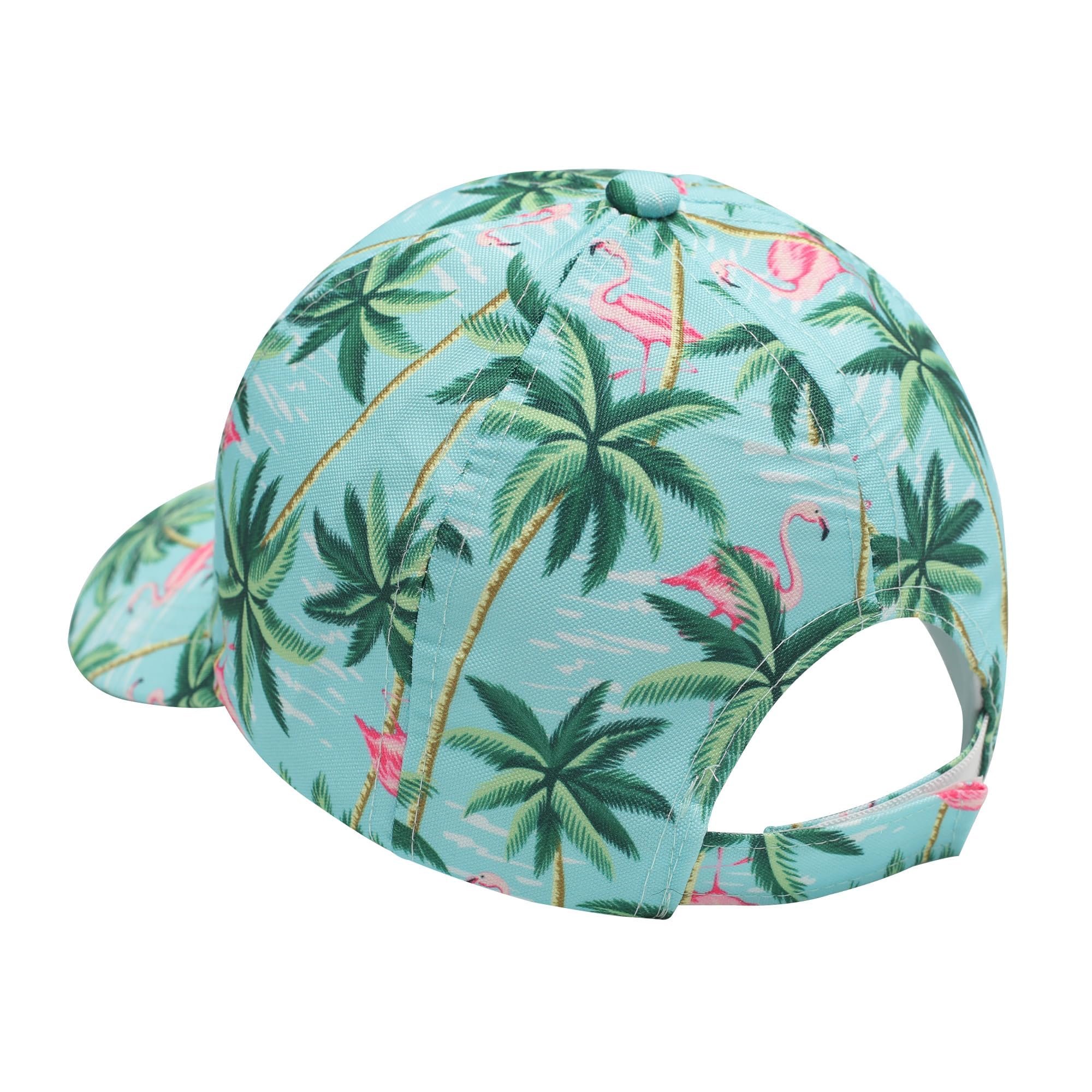 ZLYC Casquette de baseball hawaïenne à imprimé floral réglable pour femme
