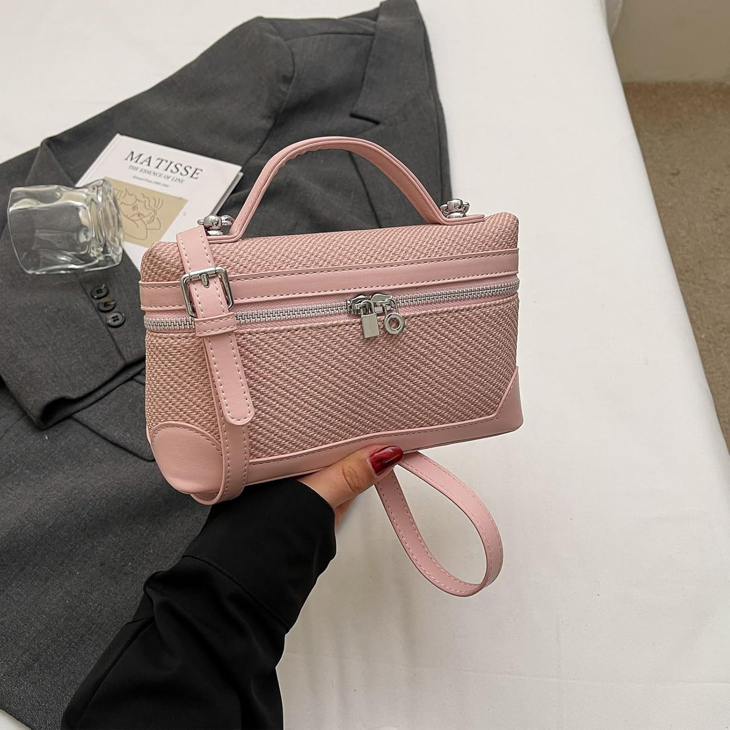 Crossbody Bag for Women Pouch Top-Handle Leather Bag Designer Shoulder Handbag Quiet Luxury Trendy Purse - Image 3