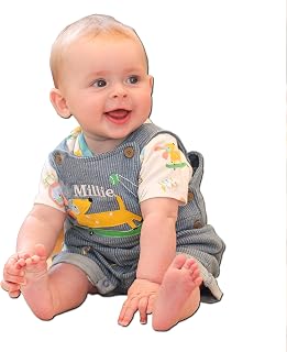 That's Nice That Personalised Dog Dungarees For Baby Newborn Gift - Custom Baby Girl Clothes Or Baby Boy Clothes - Newborn Baby Clothes - Personalised Baby Gifts - Perfect Baby Shower Gifts