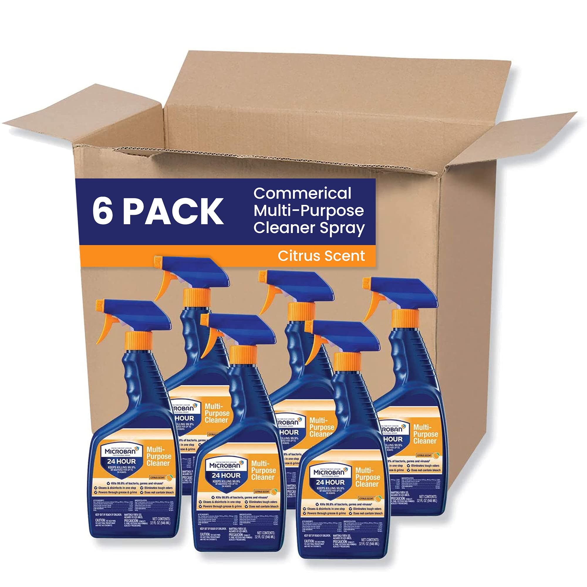 Buy Microban 24 Professional Disinfectant Spray, 24 Hour Sanitizing and