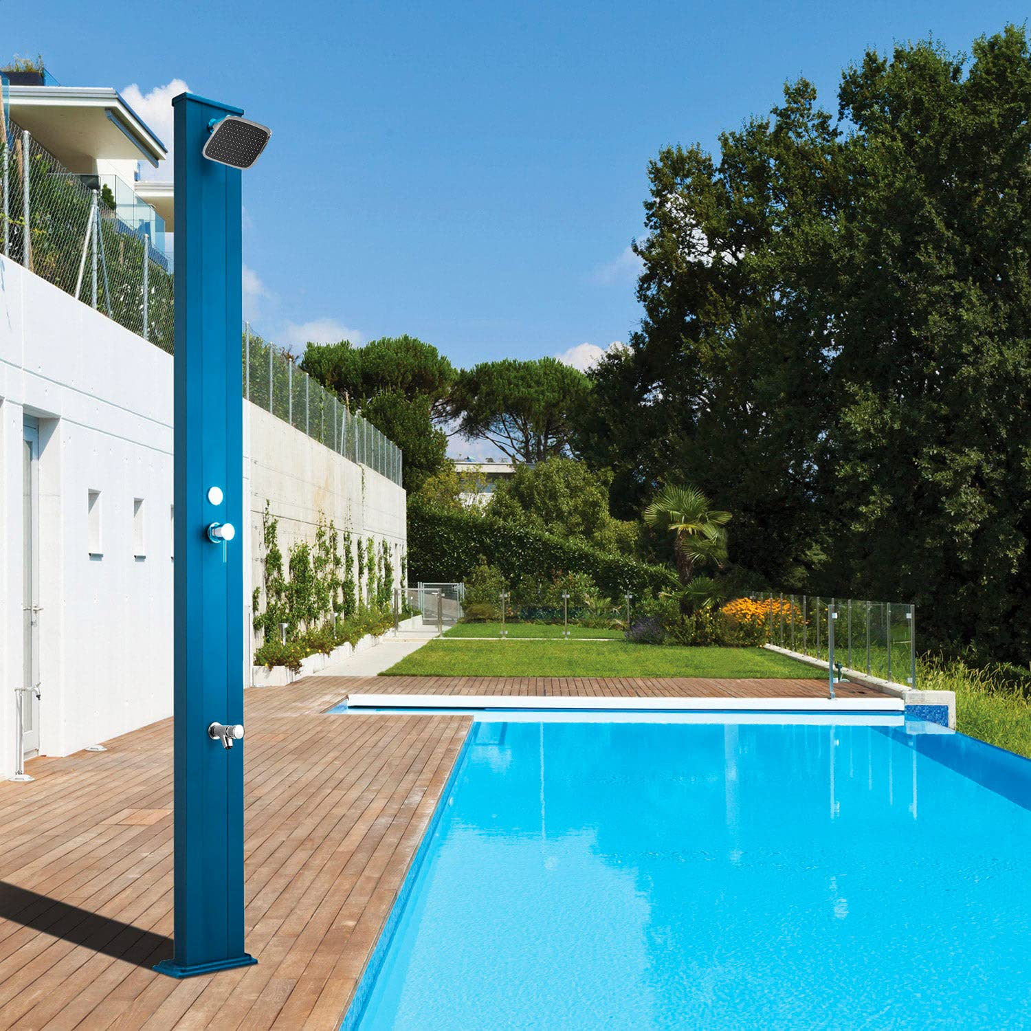 Doccia Solare da Giardino Miscelatore e Lavapiedi Arkema Spring S Fuxia A220/4003