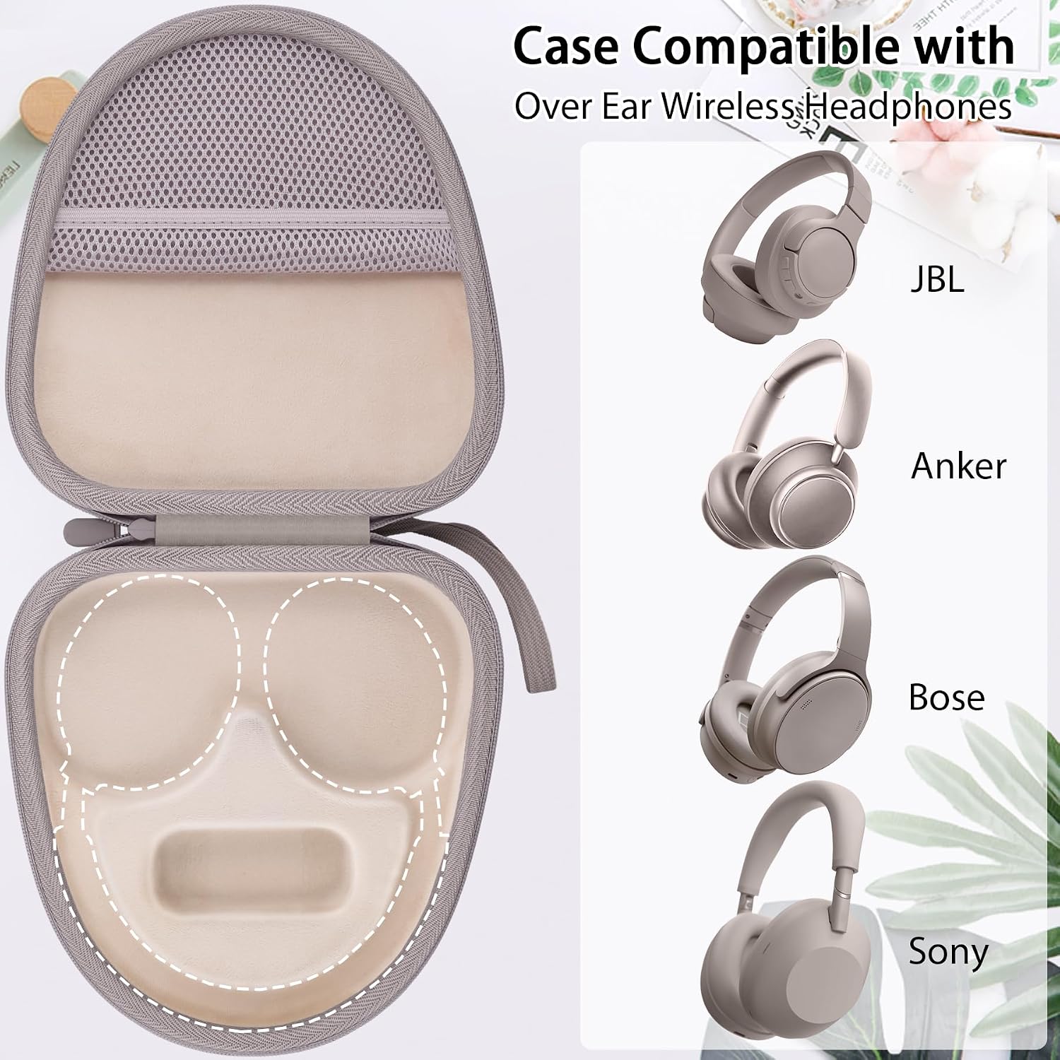co2CREA Headphones Case for Bose New QuietComfort Ultra 2nd Gen/QC45,Sand image 2