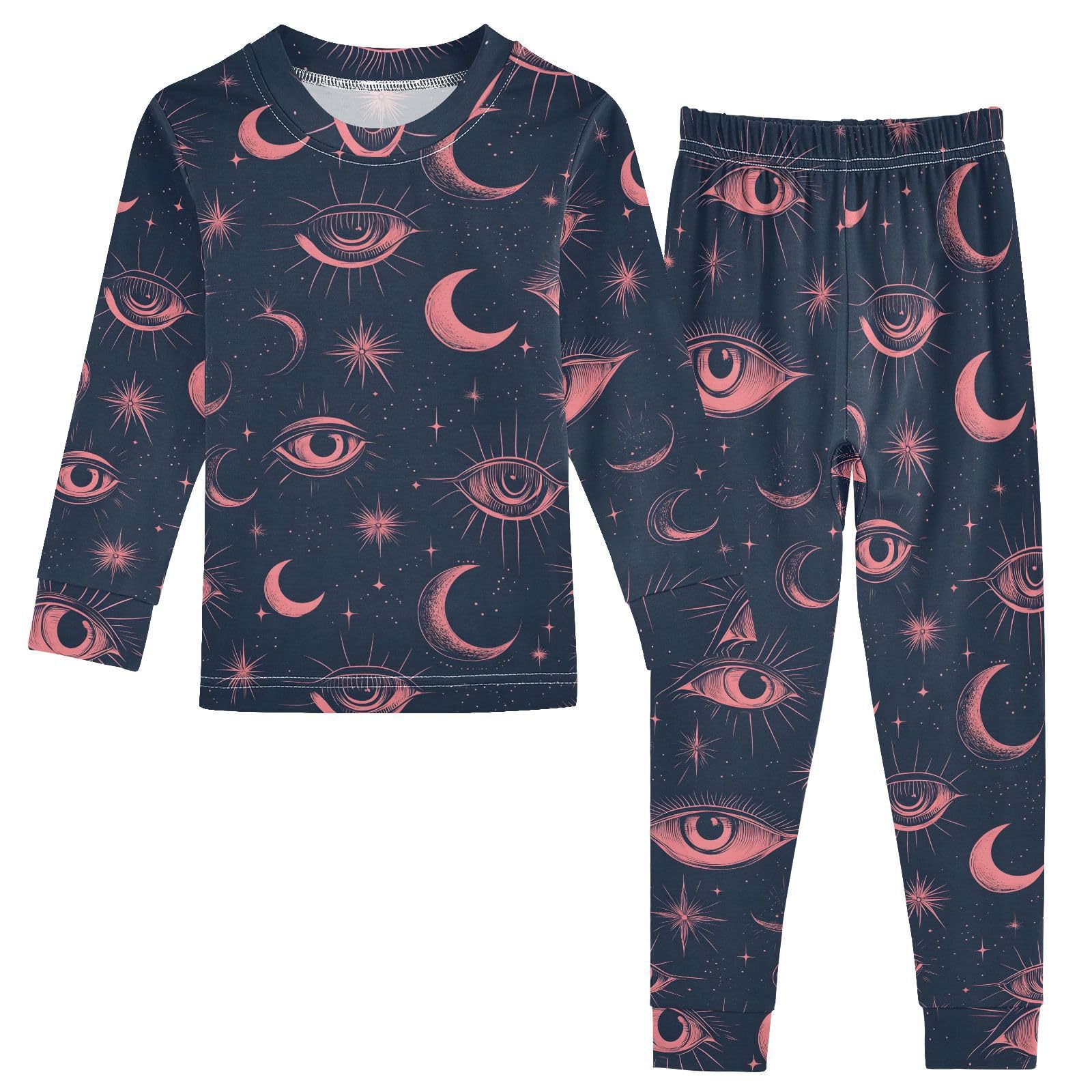 UMIRIKO Mandala Moon Sun Eyes Pajamas Sets Sleepwear Long Sleeve 2 pcs Clothes Pjs Set 4T 202b8434