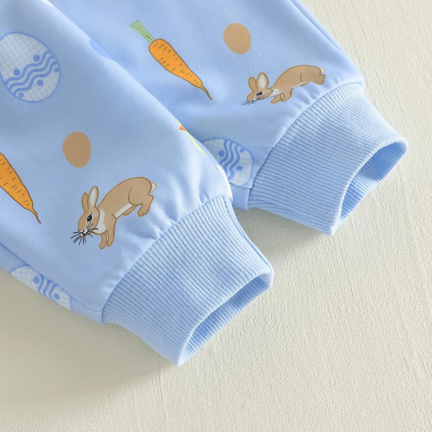 Easter Outfit For Toddler Girls Boys Bunny Cross Crewneck Sweatshirt Bell-Bottom Pants Sets Jesus Loves Me Clothes - Image 7