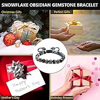 Vista 194 de Adjustable Crystal Bracelet – Gemstone Bead Bracelet with Adjustable Macrame String – Chic Gemstone Bracelet for Men and Women – 8mm Round Healing