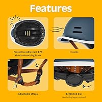 Vista 29 de Retrospec Remi - Casco de bicicleta para adultos para hombres y mujeres, casco de bicicleta para desplazamientos, ciclismo de carretera, patinaje