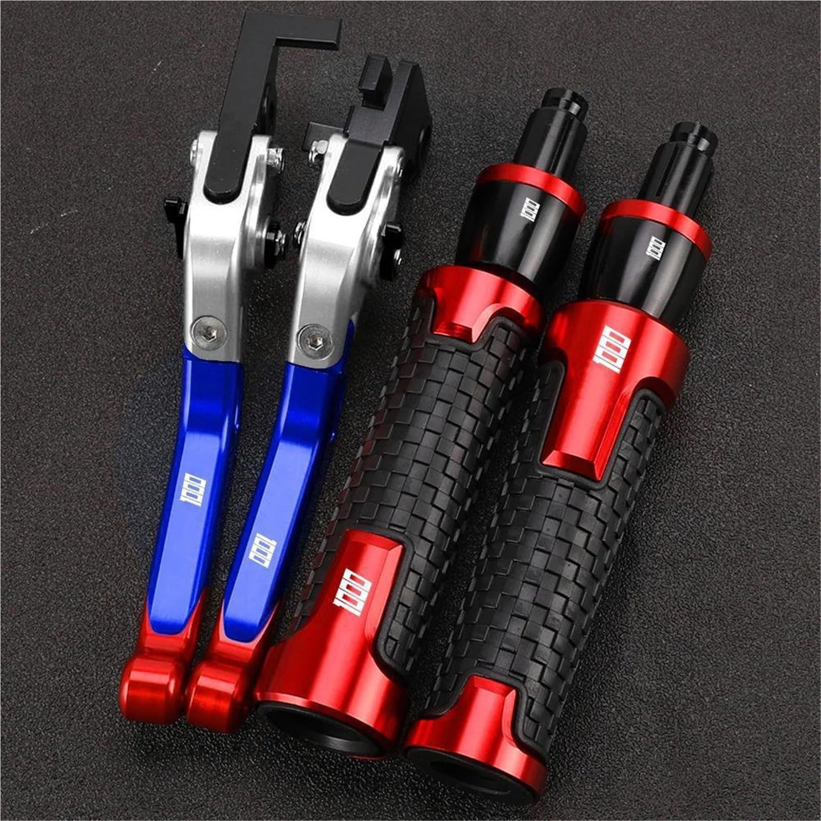 TGVSELPJ Motorcycle Part Motorcycle Folding Brake Clutch Levers Handlebar Hand Grips Ends Adjustable for H-onda CBR1000RR CBR 1000RR CBR1000 RR 2004-2007(Multi-Colored)