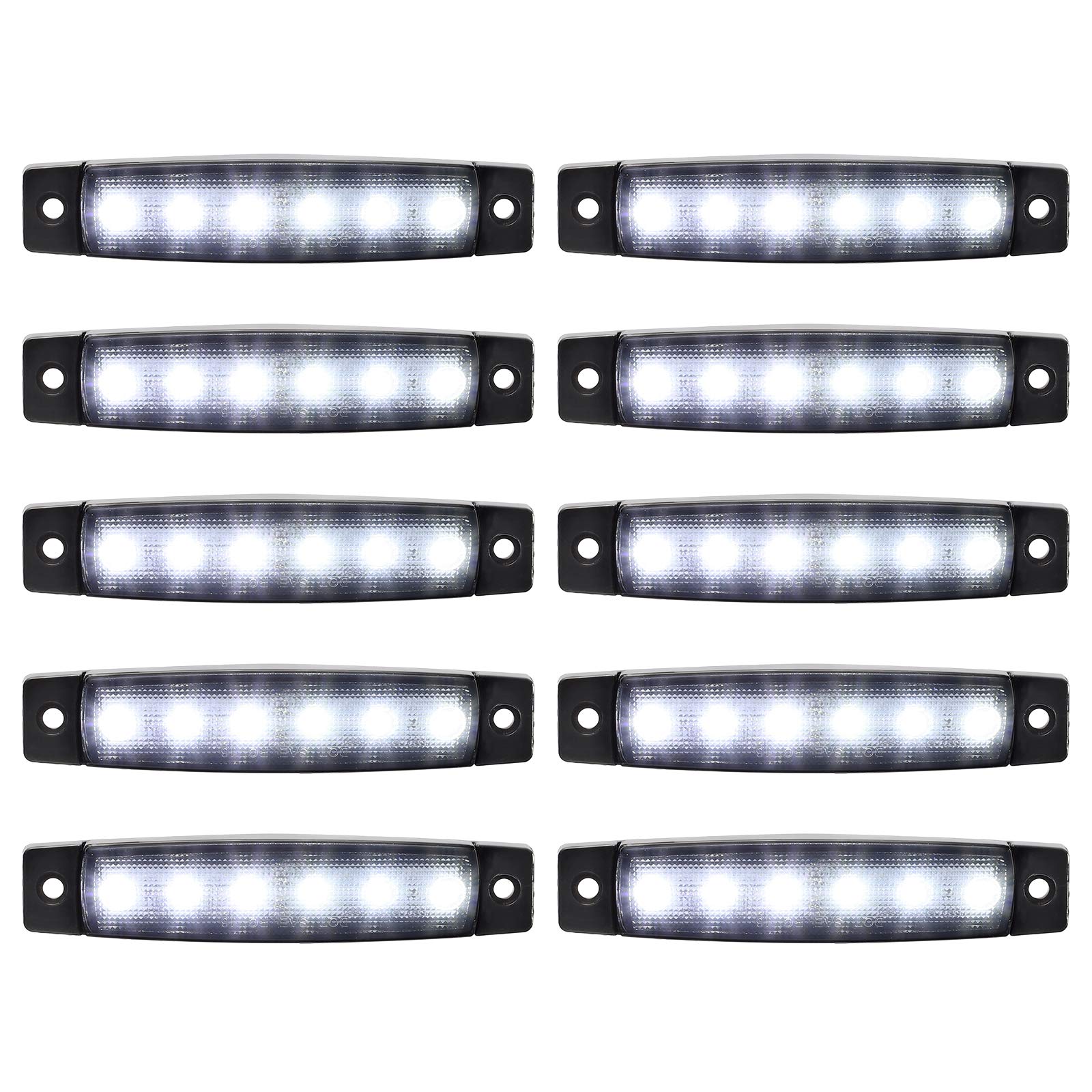 Buy Partsam 10Pcs 3.8" Inch Smoked 6 White LED Boat Interior Navigation