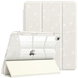 Slim Case with Pencil Holder for iPad Air 11-inch M3 (2025) / M2 (2024), iPad Air 5th (2022) / 4th Generation 10.9 Inch - Glittering Sparkly Cover with Shiny Clear Back Shell, Starlight