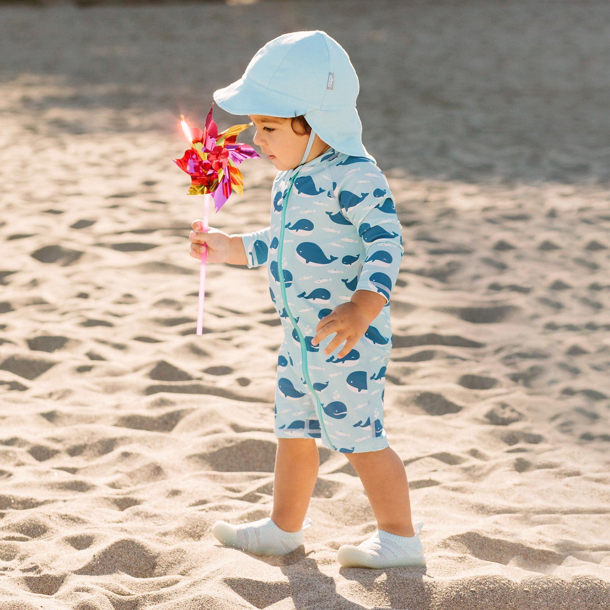 Jan & Jul Czapka niemowlęca dla chłopców lub dziewczynek z szeroką krawędzią i elastycznym tyłem (baby blue, rozmiar XS: 0-3 miesięcy), niebieski (Babyblau), 0-3 miesi?cy