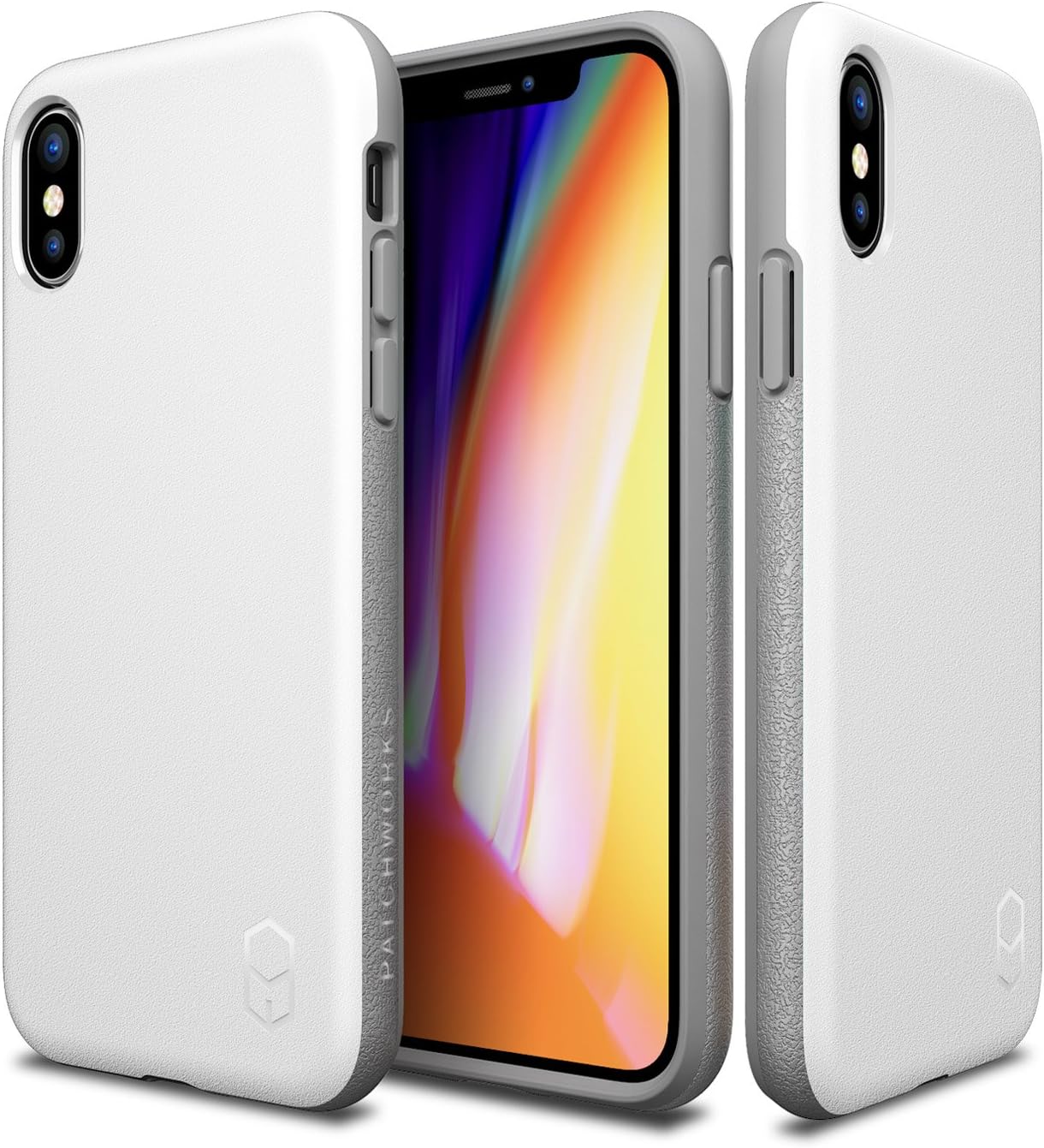 Patchworks Level ITG Case for iPhone XS / X - White/Grey