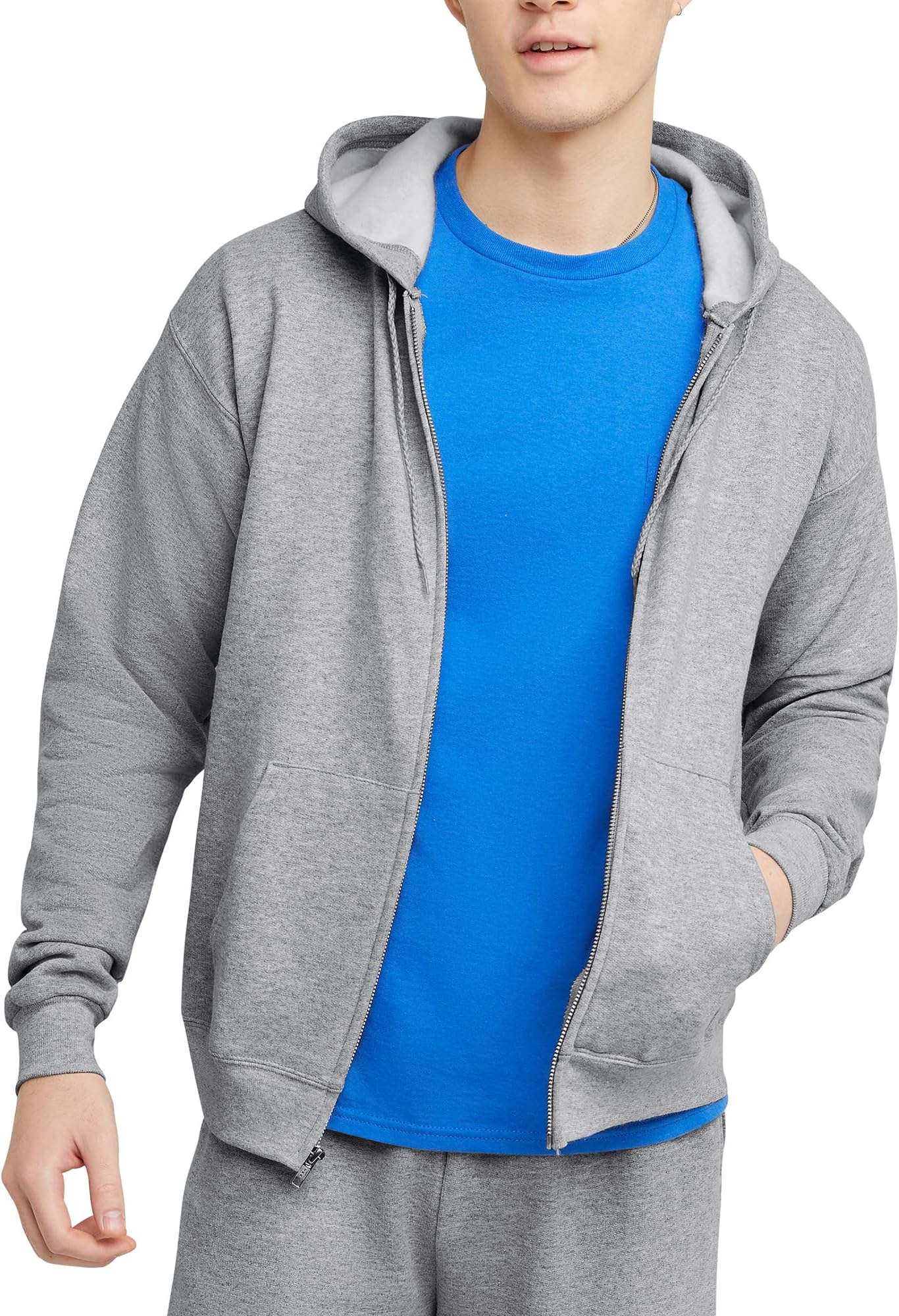 Men's Zip-up Hoodie, Ecosmart Fleece Full-zip Hoodie for Men, Hooded Sweatshirt