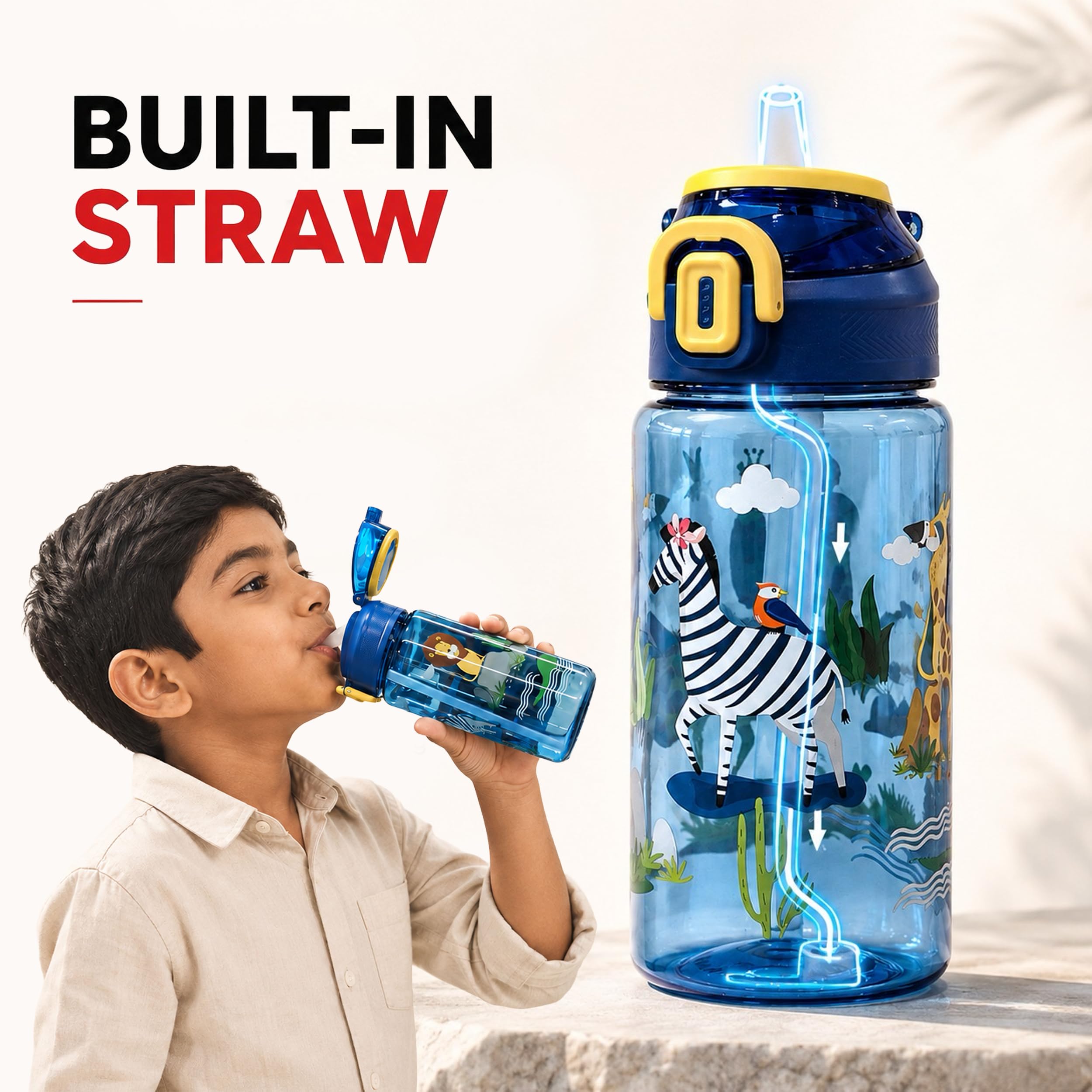 SLOVIC Kids Water Bottle - Jungle Design -4