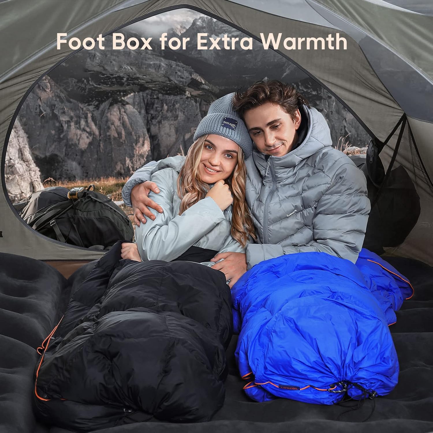 LUXCOL Down Camping Blanket- 700+ Fill Power, Warm, Lightweight, and Portable Backpacking Blanket for Outdoors, Travel, Stadium, Hammock, Car- Ripstop Nylon and Water-Resistant : Sports & Outdoors