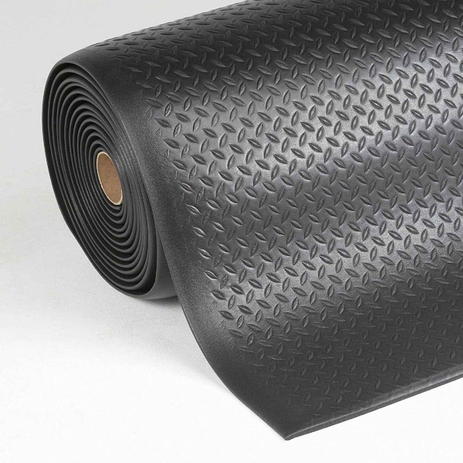 Floordirekt Black Dyna-Protect Diamond Anti Fatigue Mat, Standing Mat, 60 X 200 Cm, Robust Workplace Mat For Standing Workplace - Relieves Joints For More Comfort When Standing