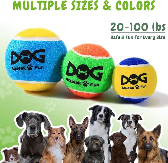 INSUM Pelotas Chirriantes para Perros - 24 Pack Mediano 2.5 Pulgadas miniatura 3