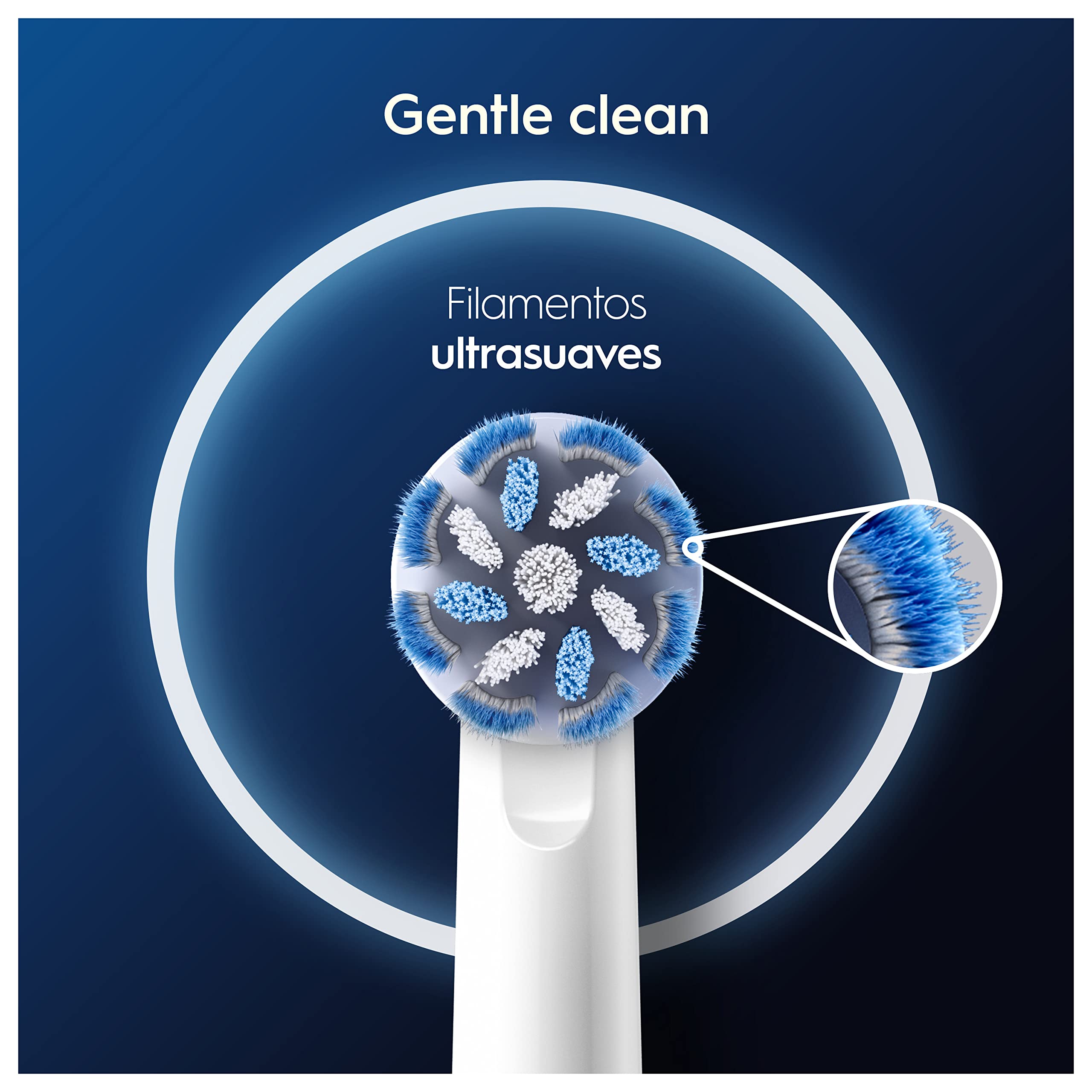 Oral-B Sensitive Clean Cabezales de Recambio Originales, Blanco, Pack de 12 - Recambios para Cepillo Eléctrico Oral B Pro, con Filamentos Ultrasuaves en Forma de X para Encías Sensibles