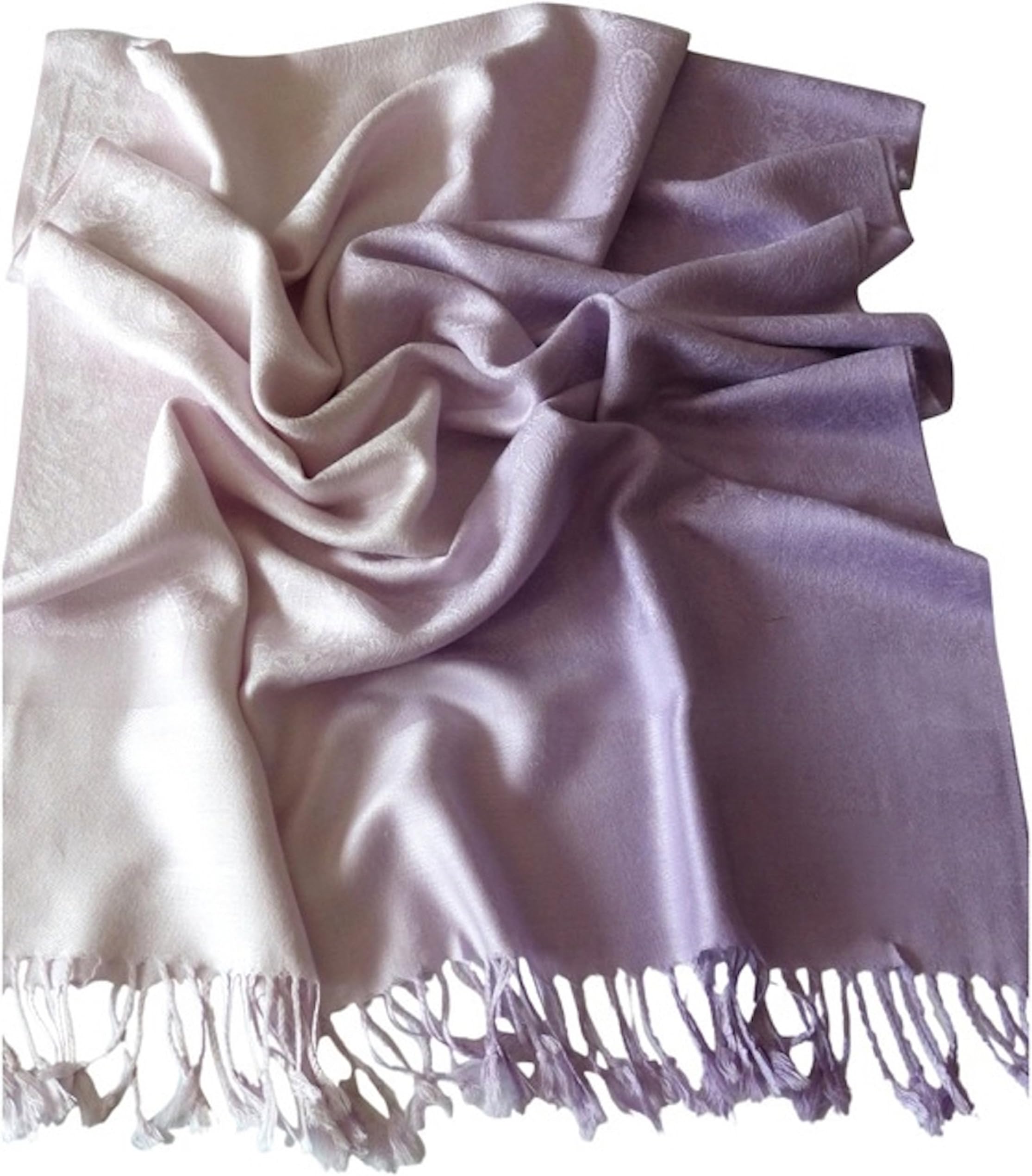 Light Purple Two Tone Design Shawl Scarf Wrap Stole Pashmina Shawls Face Cover NEW