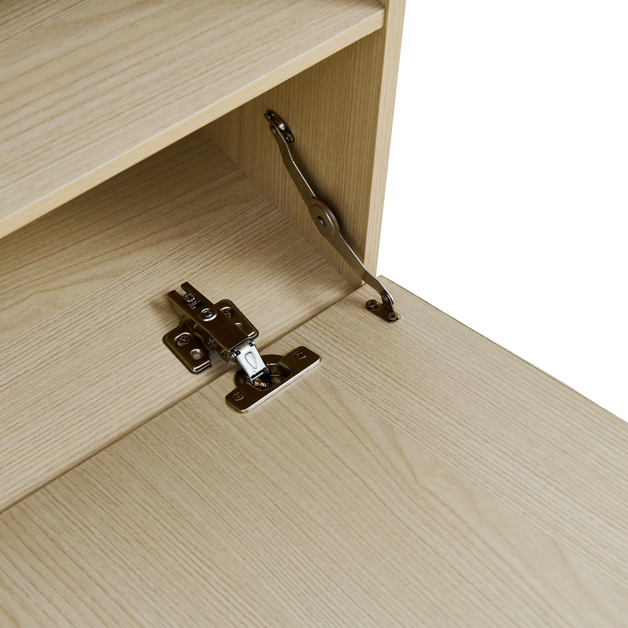 REXO Armario estrecho con espejo y barra extensible, armario moderno para pasillo, dormitorio y apartamento