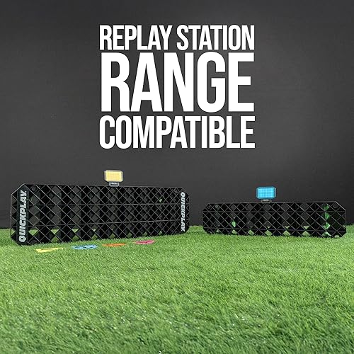 Miniatura 9 de QUICKPLAY Paquete de luces de entrenamiento de reacción Replay Station y RXTR - Sistema completo de entrenamiento de fútbol inteligente con tablero