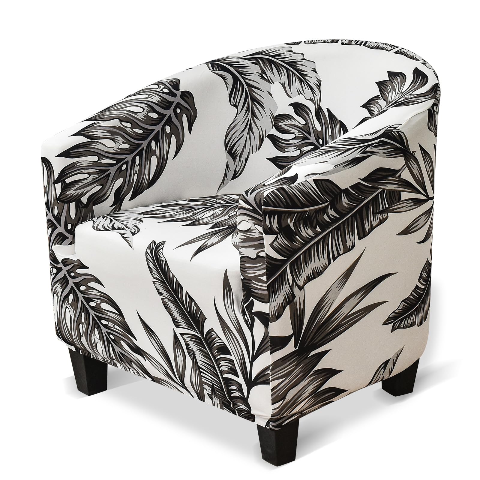 thumbnail: Jianyana Bedrukte Stoelhoezen Voor Kuipstoelen – Rekbare Slipcovers, 1 Stuk, Bloemenprint, Voor Woonkamer/hotel/bar