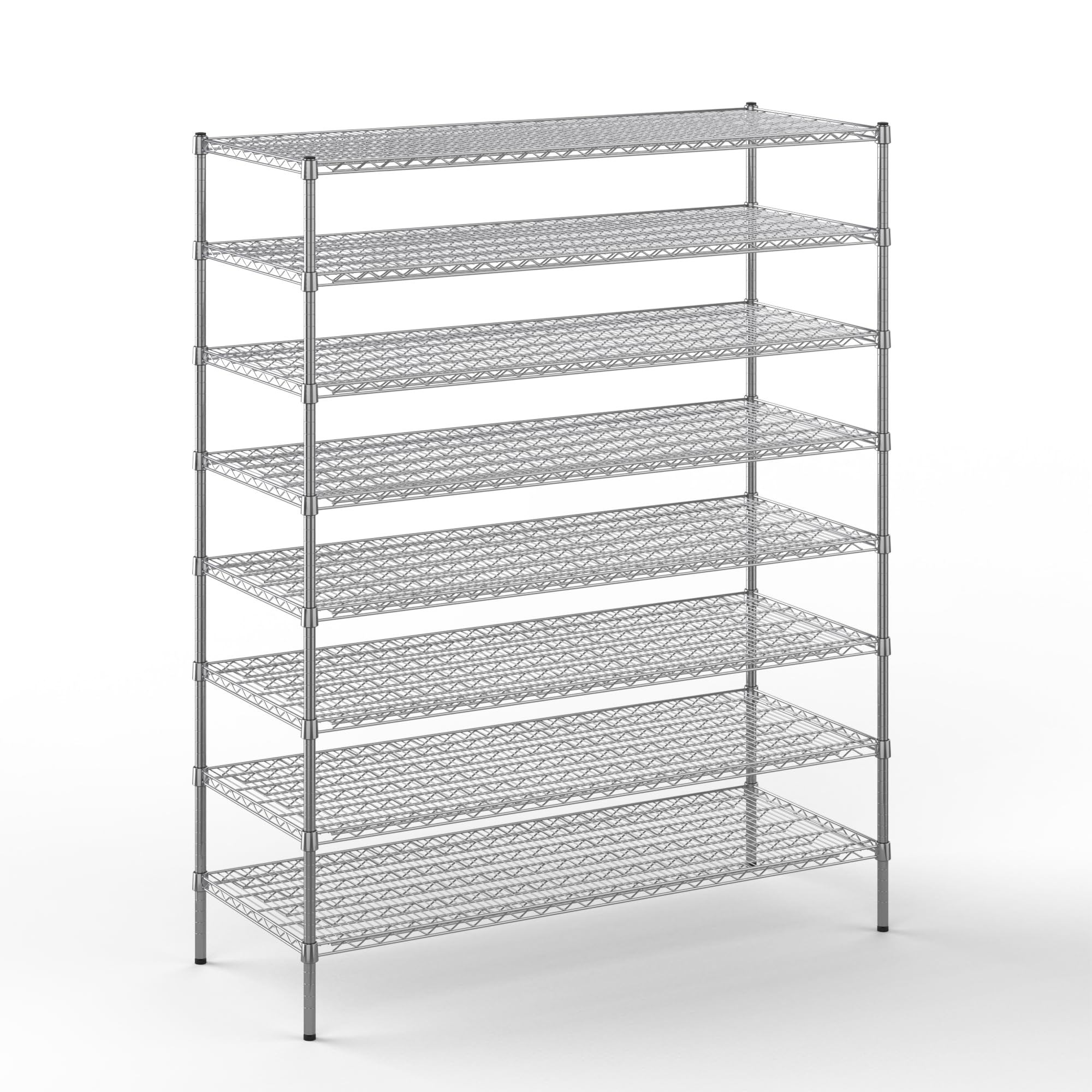 24" Deep x 60" Wide x 74" Height Wire Shelving Kit | 8-Tier | NSF Commercial Storage Rack Unit